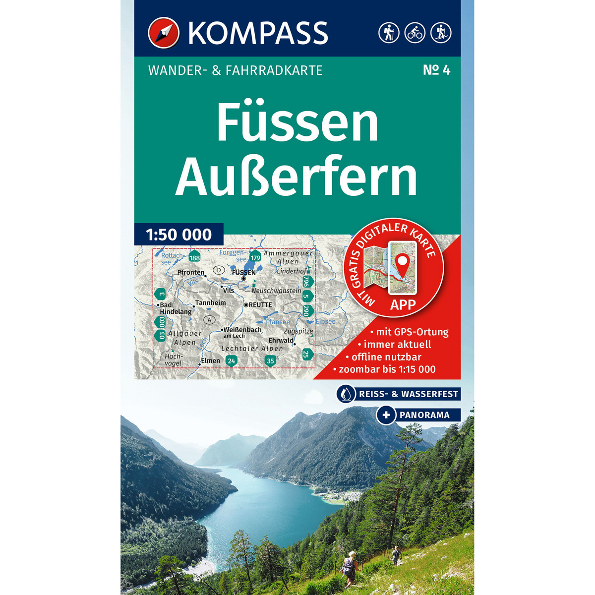 Image of Kompass Verlag WK 4 Füssen - Außerfern