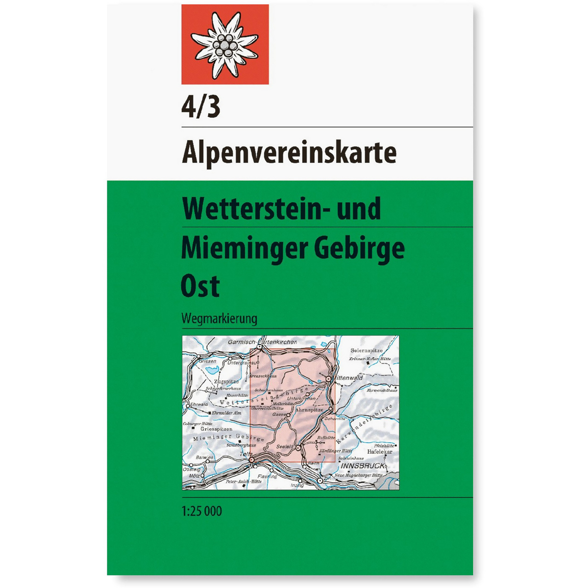 Image of DAV AV-Karte 4/3 Wetterstein- und Mieminger Geb. Ost