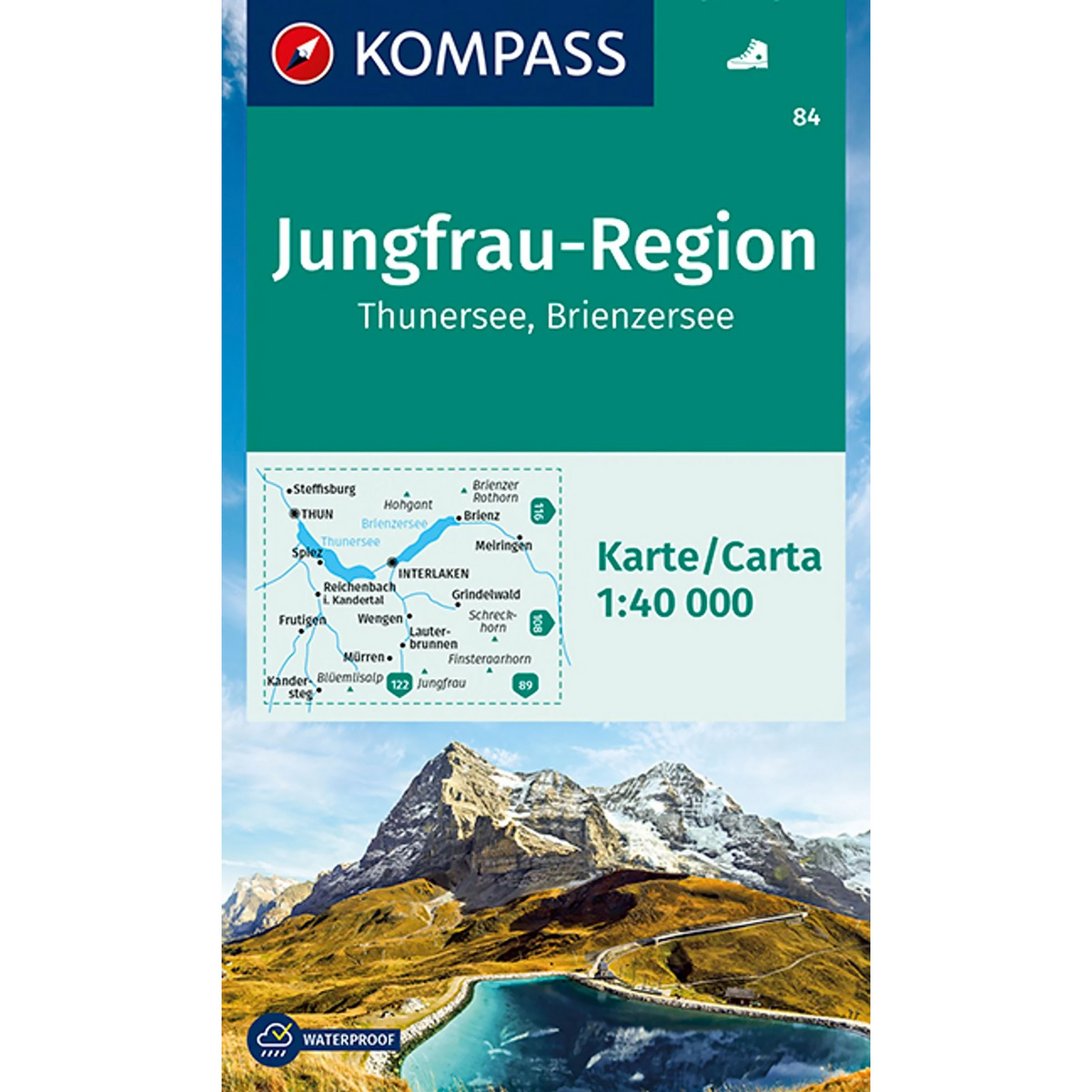 Image of Kompass Verlag WK 84 Jungfrau Region - Thuner-, Brienzersee