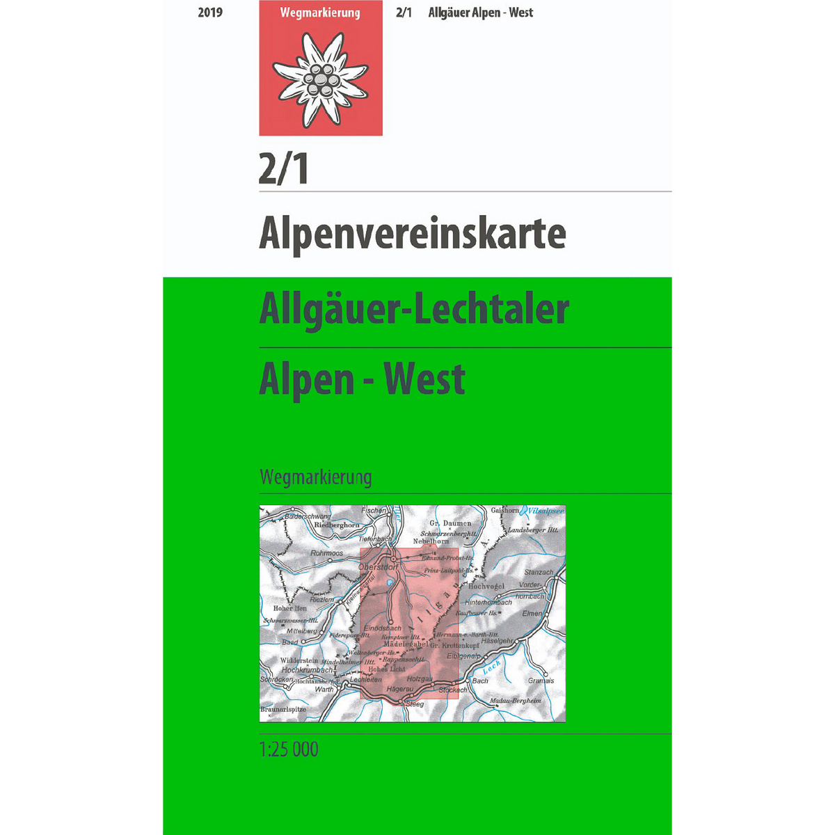 Image of DAV AV-Karte 2/1 Allgäuer- Lechtaler Alpen West