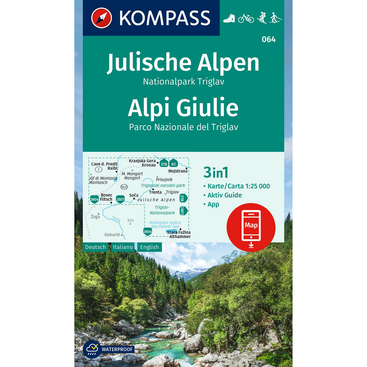 Image of Kompass Verlag WK 064 Julische Alpen-Nationalpark Triglav