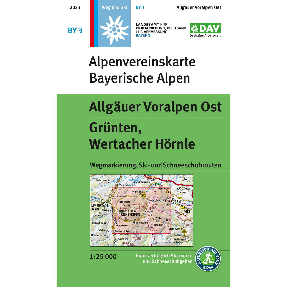 DAV AV-Karte BY 3 Allgäuer Voralpen Ost (Größe One Size, 3. Aufl. 2023)