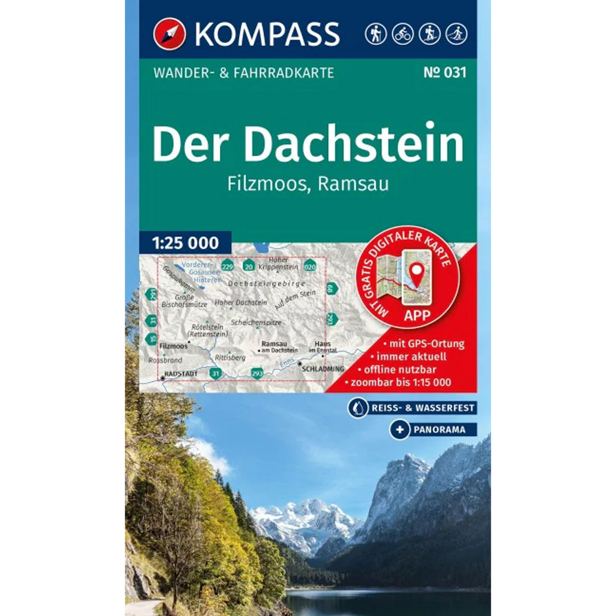 Image of Kompass Verlag WK 031 Der Dachstein - Ramsau, Filzmoos