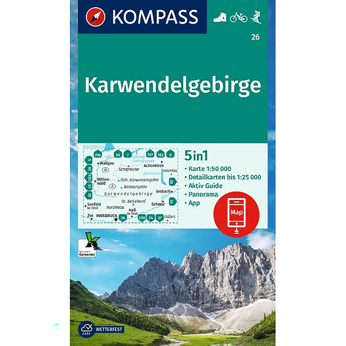 Image of Kompass Verlag WK 26 Karwendelgebirge
