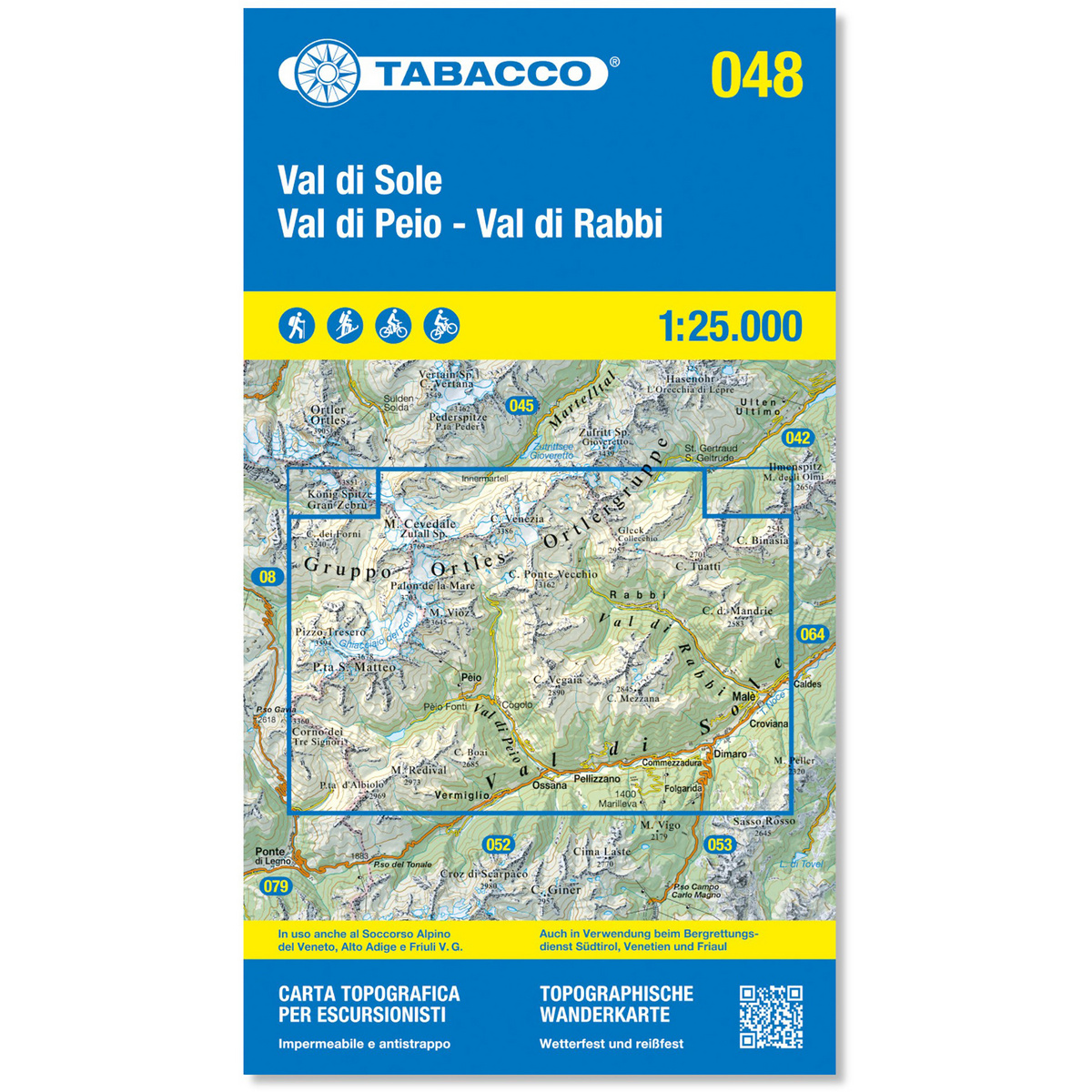 Tabacco Val di Sole - Val di Peio 048 Wanderkarte (Größe One Size, Aufl. 2023)
