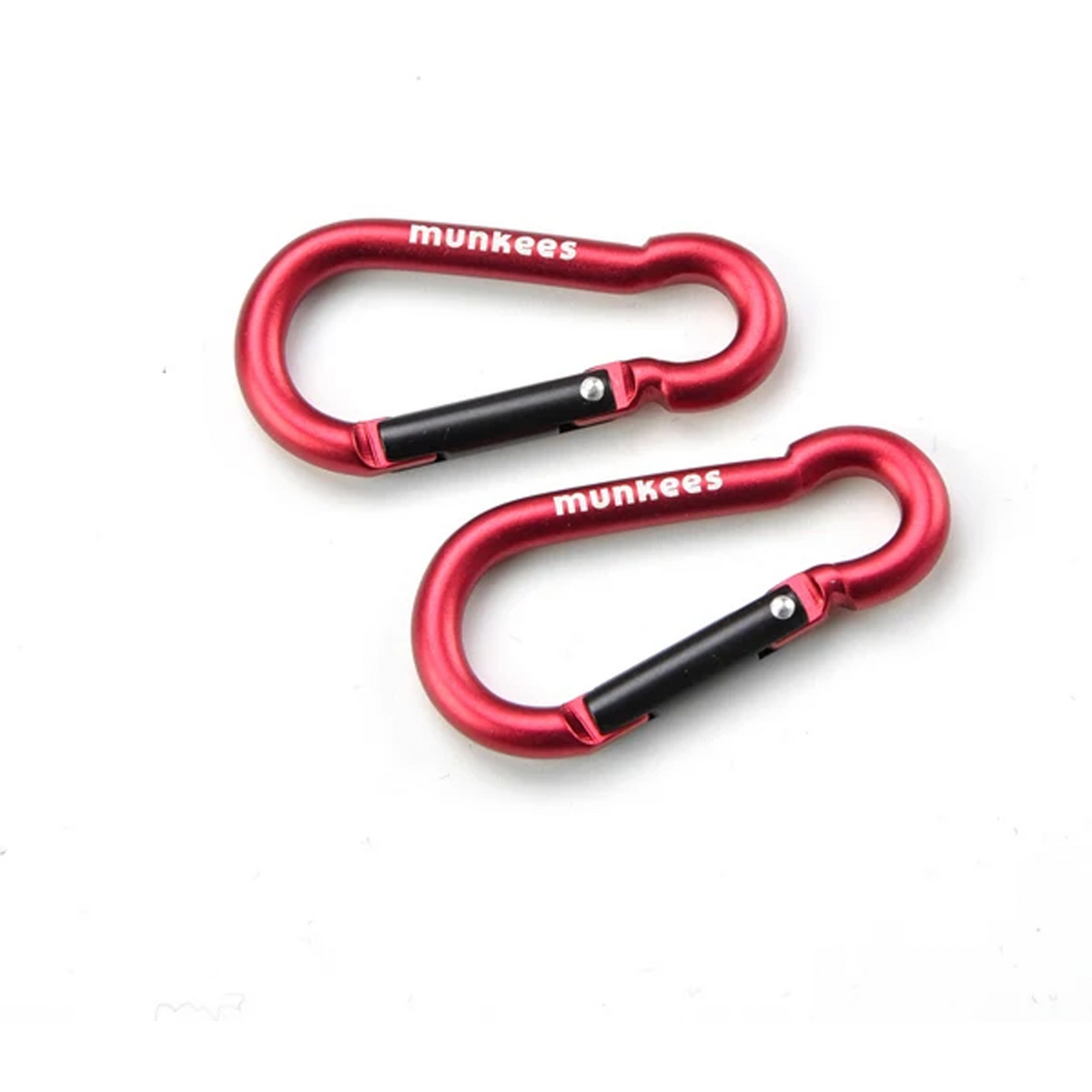 Munkees Pear-Shape 2er Pack Carabiner (Größe 5x50mm, gruen)