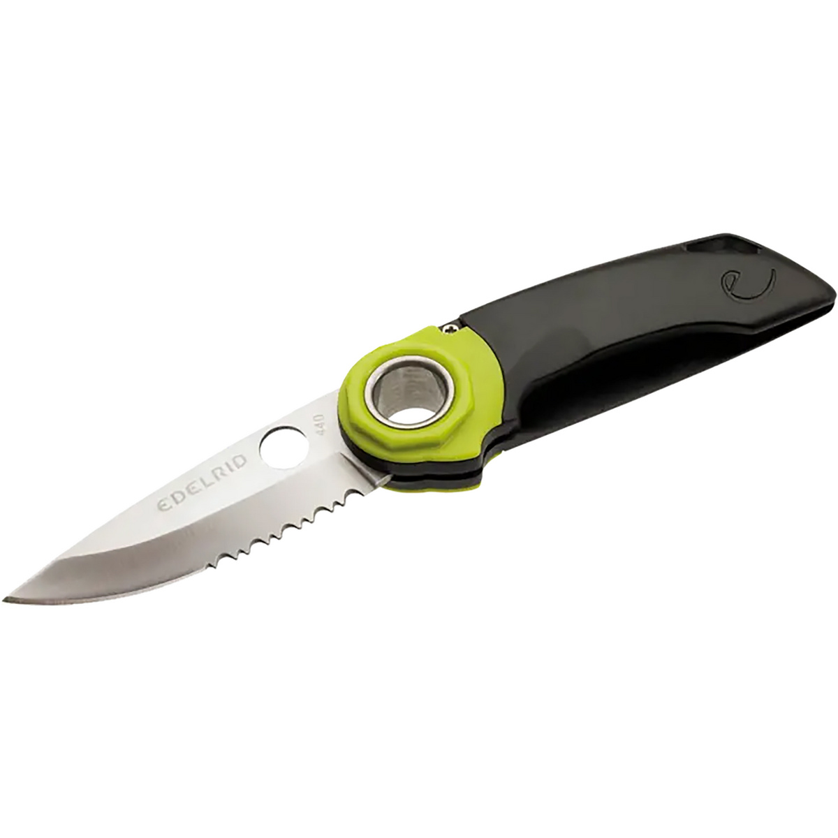 Edelrid Rope Tooth Einhandmesser (Größe One Size, schwarz)