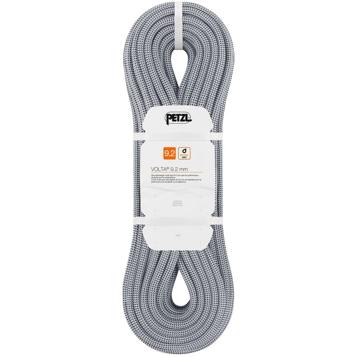 Petzl Volta 9.2 Kletterseil (Größe 50M, schwarz)