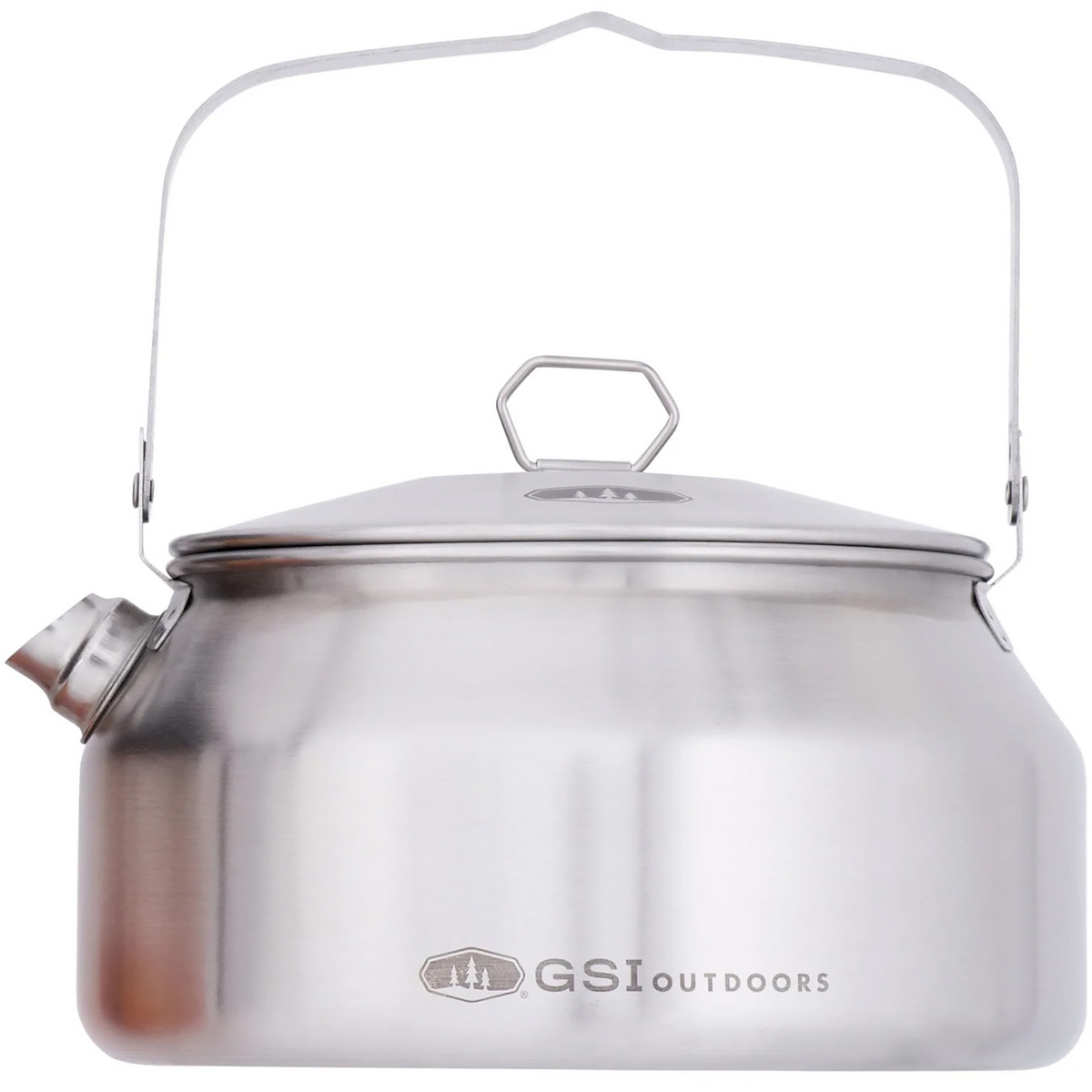 GSI Teiera Glacier Stainless Kettle (Taglia 0.9L, Argento)