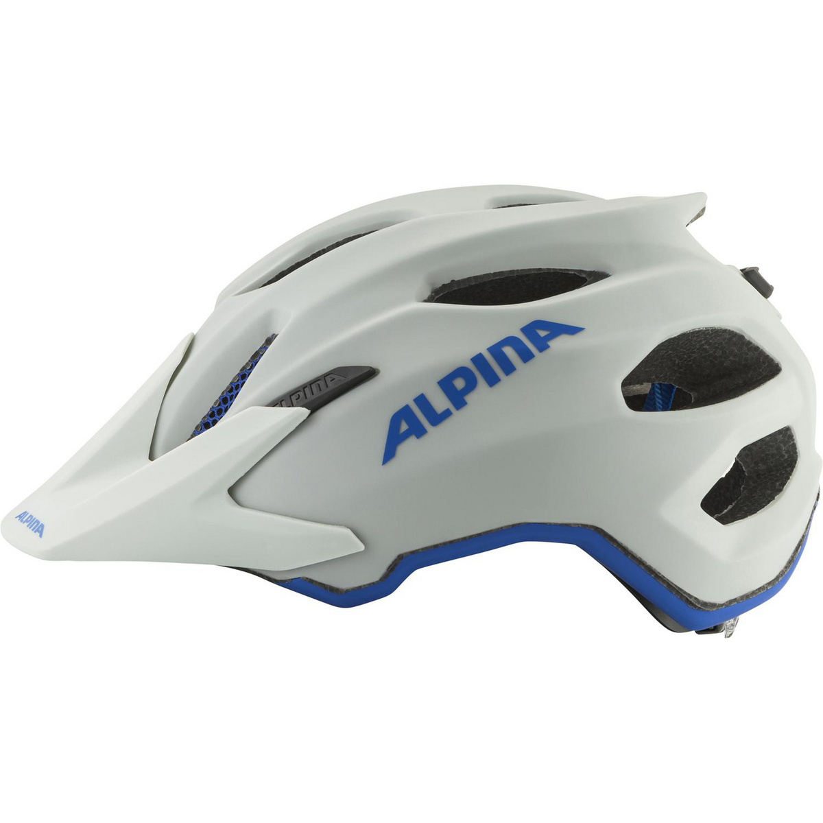 Alpina Carapax JR. Fahrradhelm (Größe 51-56 cm, smoke-grey blue matt)