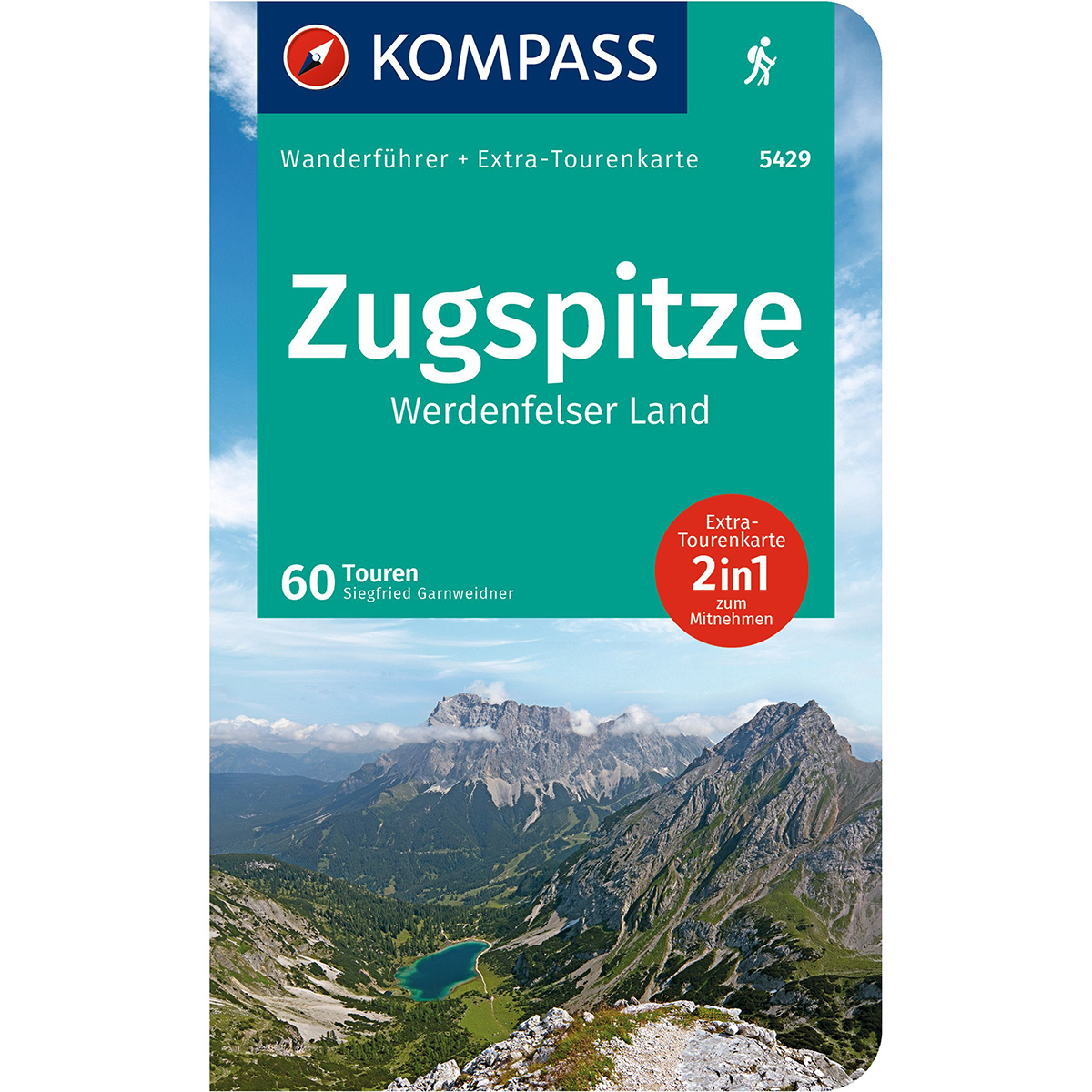 Image of Kompass Verlag Guida escursionismo Zugspitze, Werdenfelser Land 5429 (lingua tedesca)