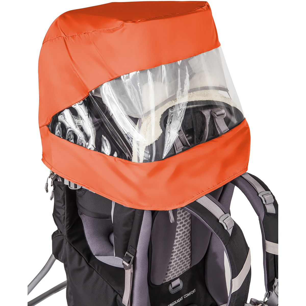 Vaude Bambino Parasole e parapioggia per trasportino (Taglia ONE SIZE, Arancione)