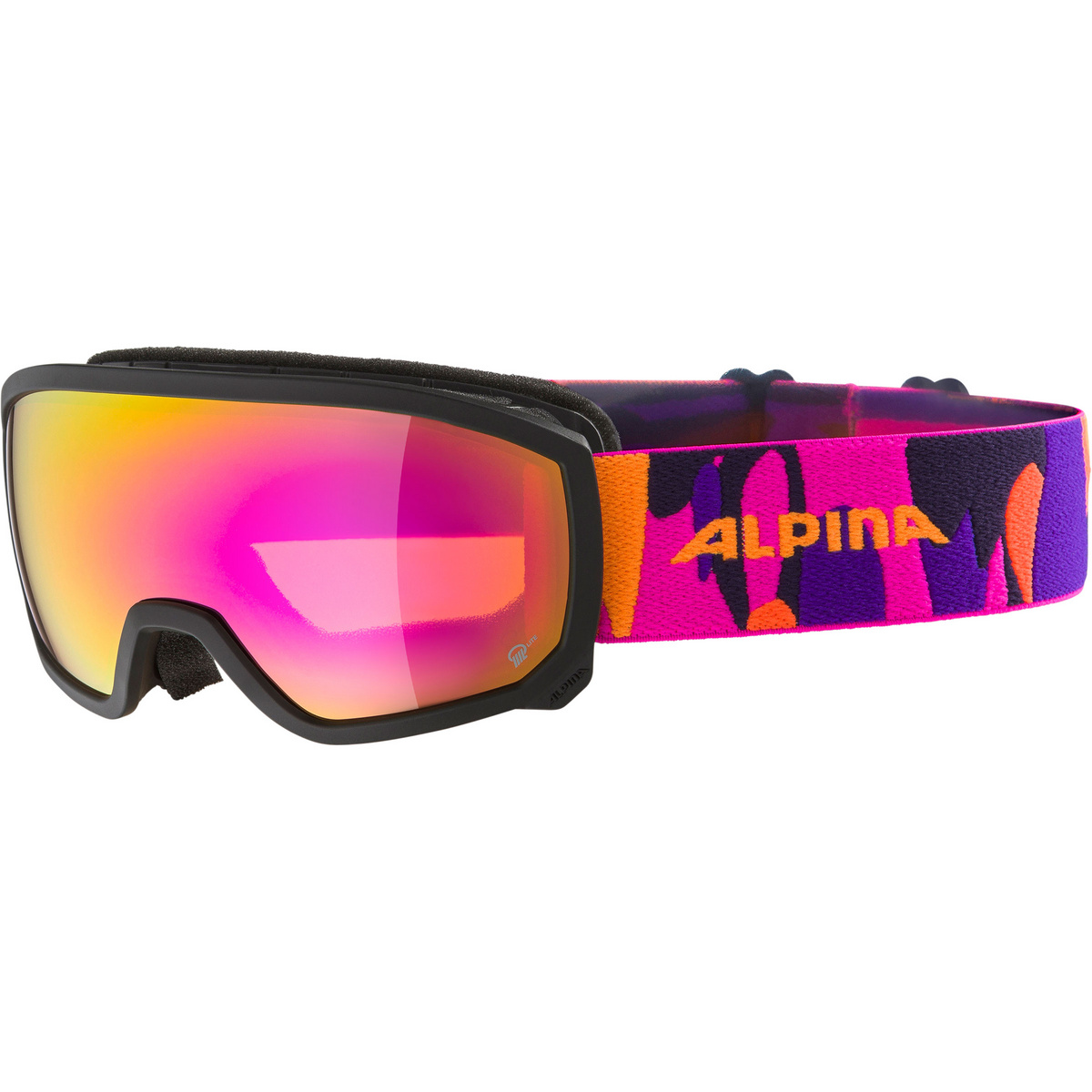 Alpina Kinder Scarabeo Q-Lite Skibrille (Größe One Size, pink)