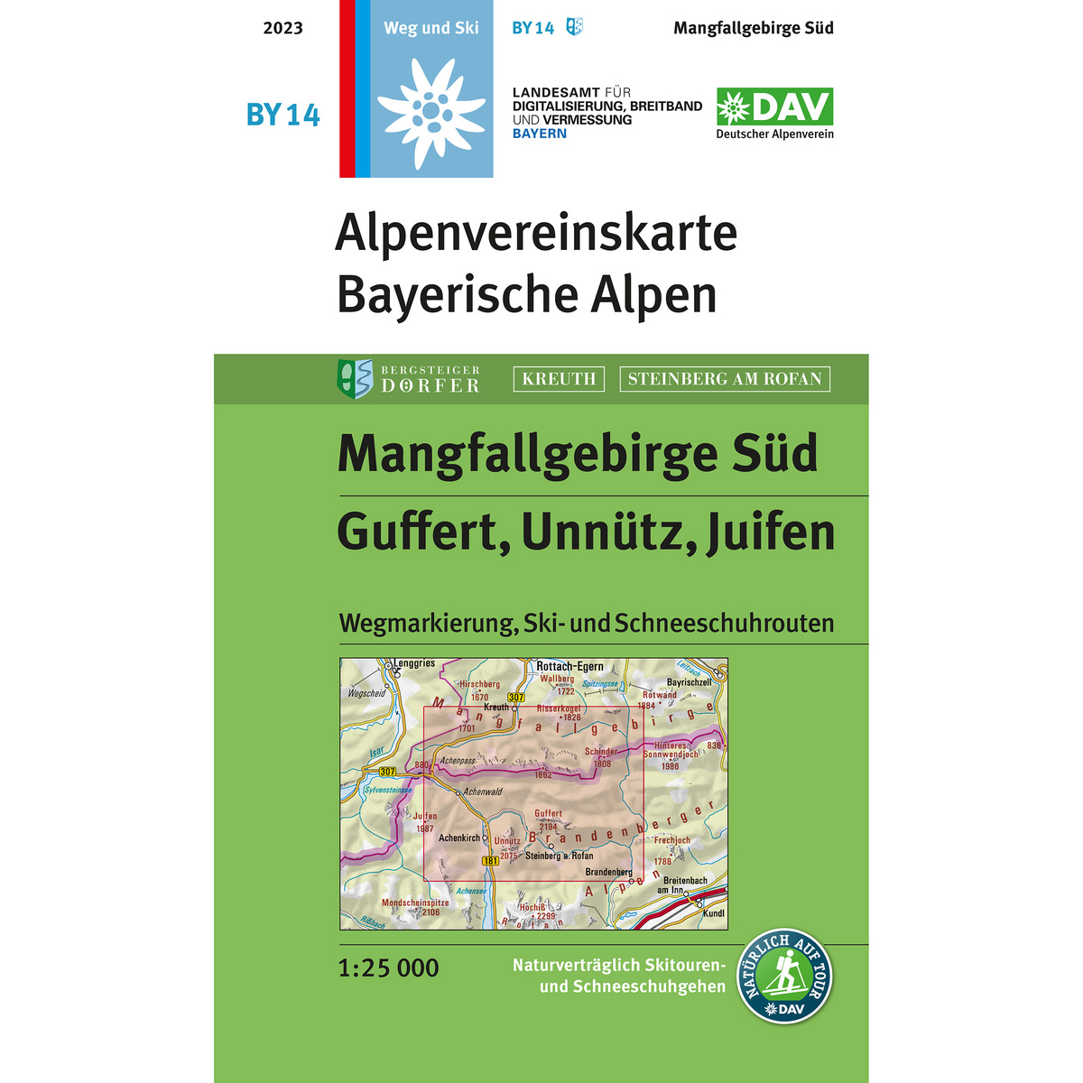 DAV AV-Karte BY 14 Mangfallgebirge Süd (Größe One Size, 3. Aufl. 2023)