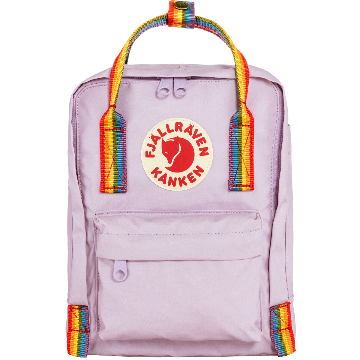 Fjällräven Kånken Rainbow Mini Rucksack (Größe 7L, lila)