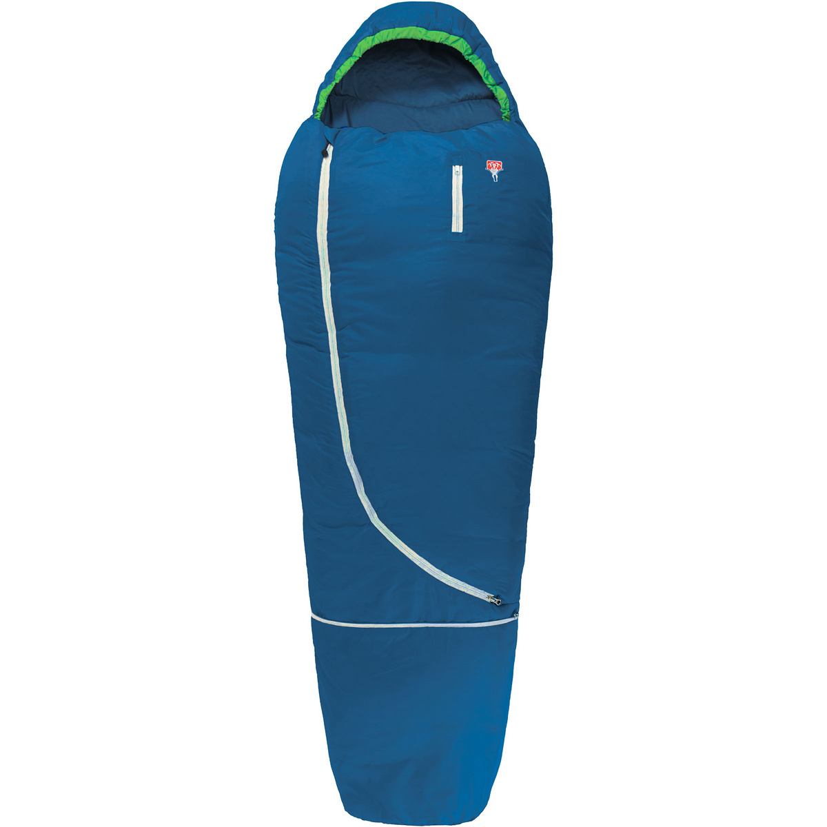 Grüezi Bag Enfants Sac de couchage Biopod Wolle World Traveller (taille max. 170cm, Bleu)