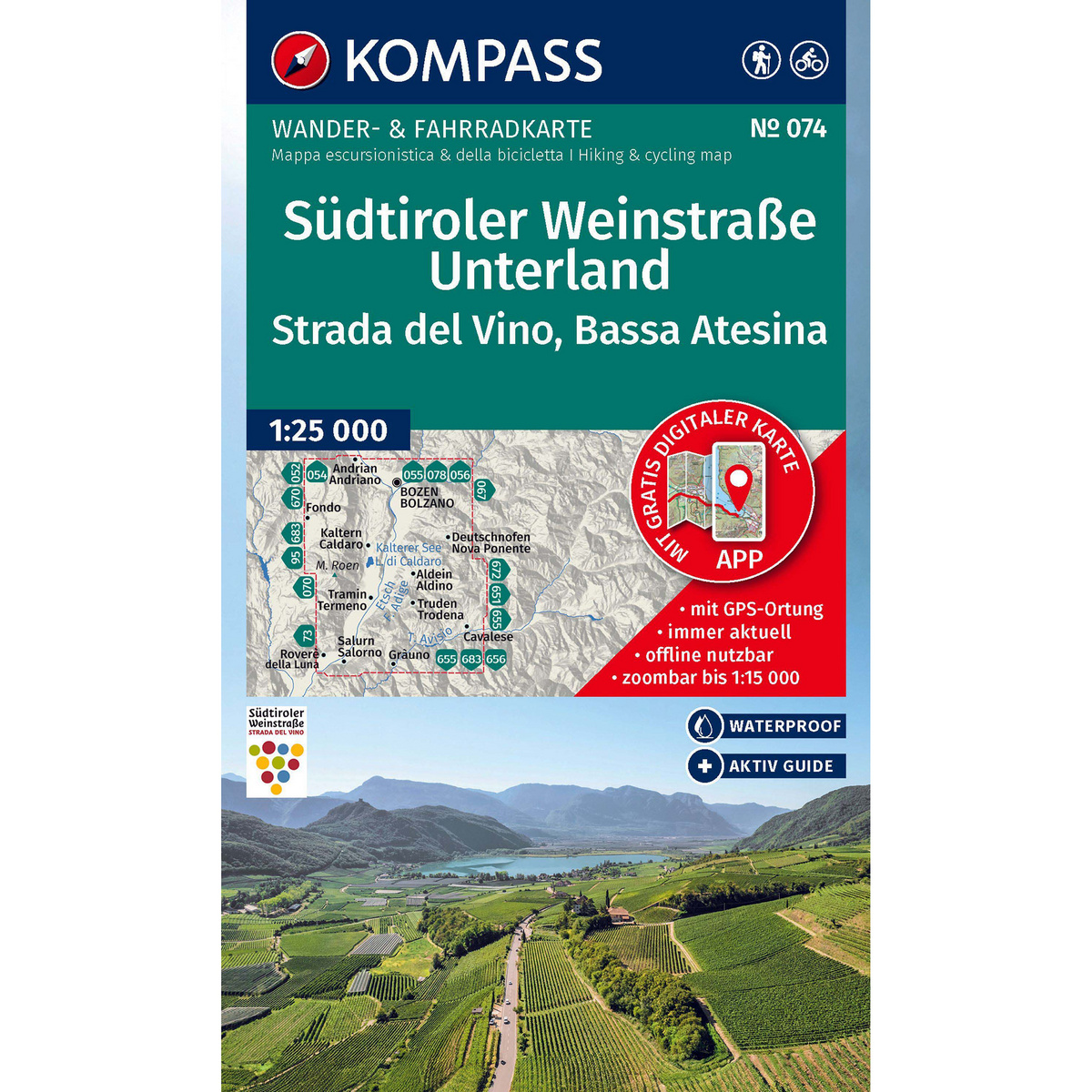 Image of Kompass Verlag WK 074 Südtiroler Weinstraße