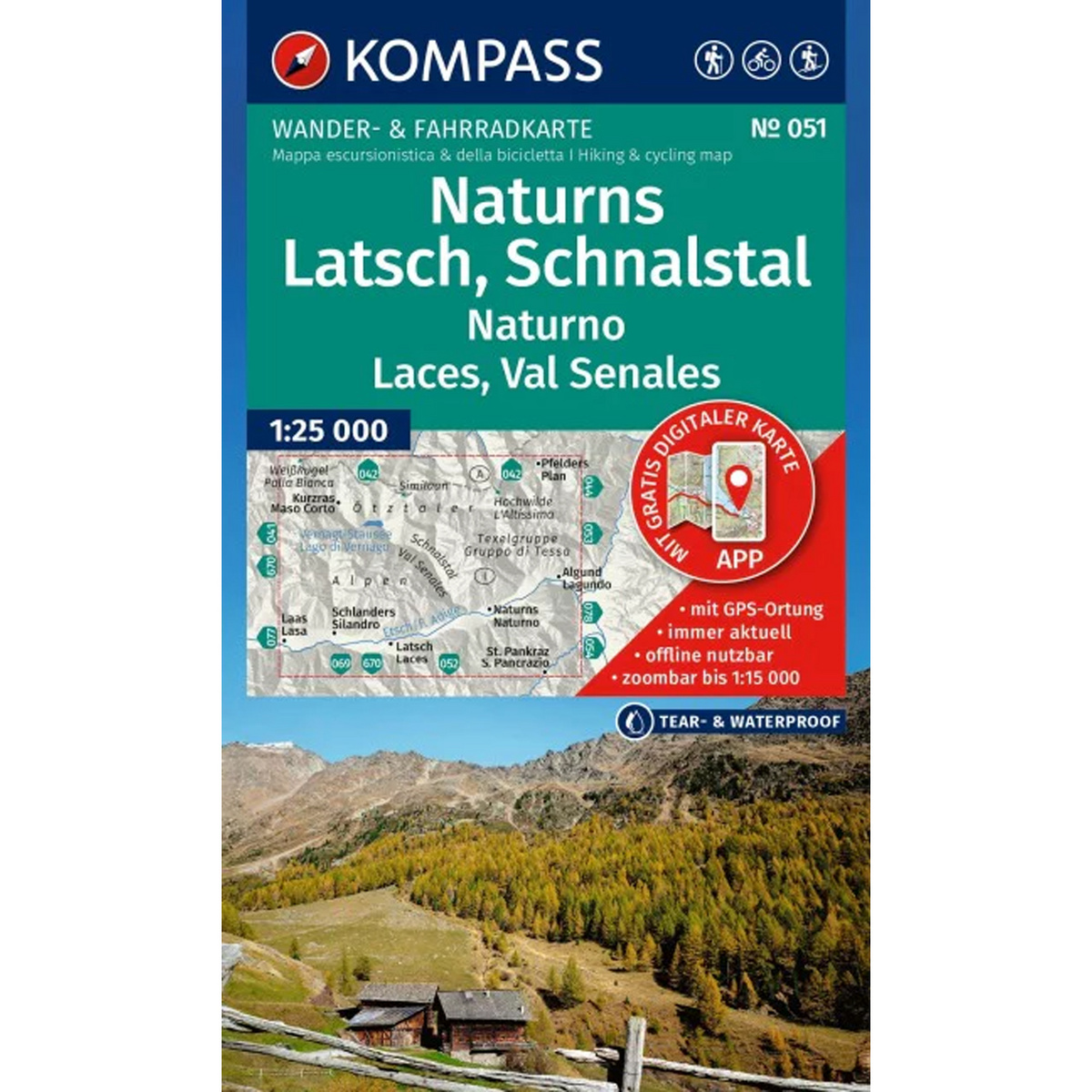 Image of Kompass Verlag WK 051 Naturns - Latsch - Schnalstal