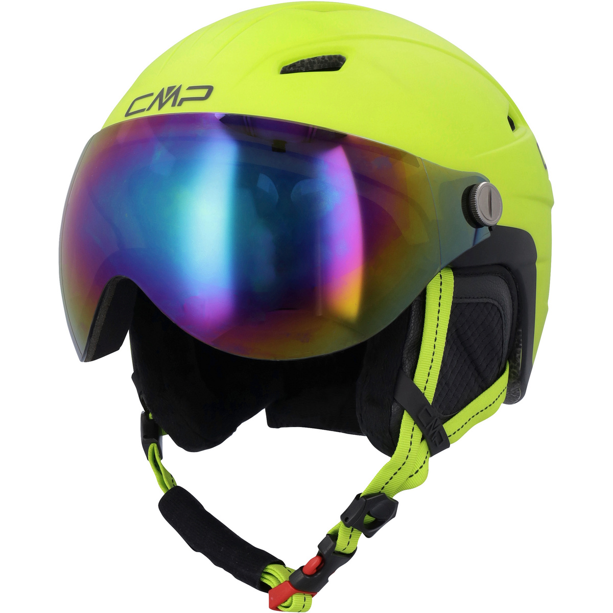 CMP Bambino Casco con visiera WJ-2 (Taglia 48-52CM, Verde)