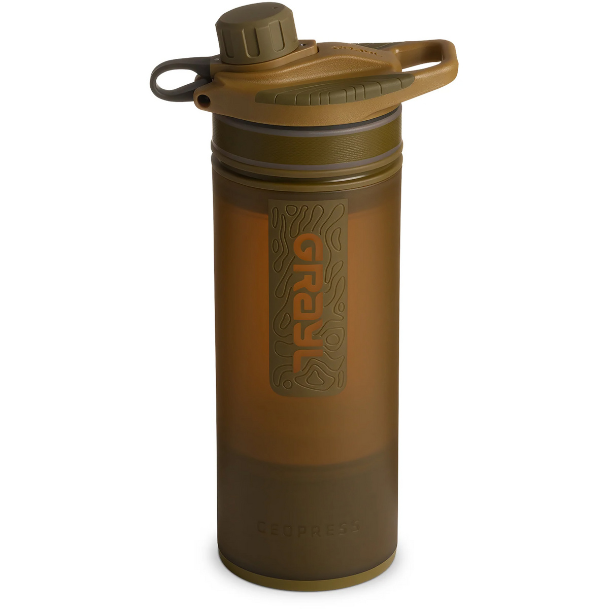 Grayl Geopress Purifier Wasserfilter Flasche (Größe 0.71L, braun)