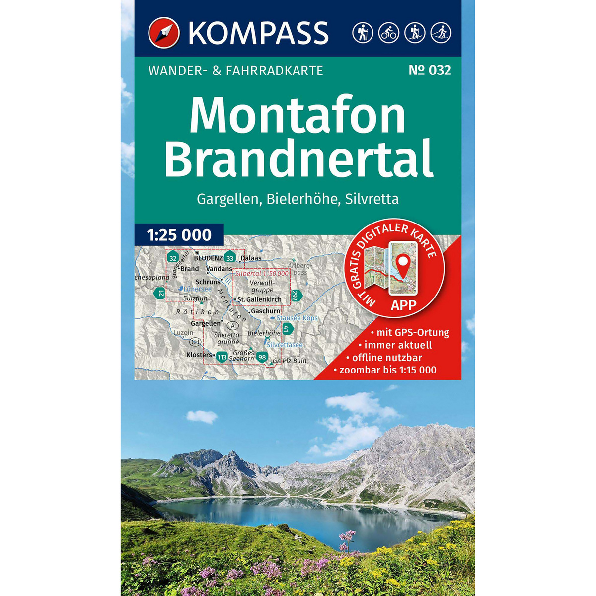 Image of Kompass Verlag WK 032 Montafon, Brandnertal