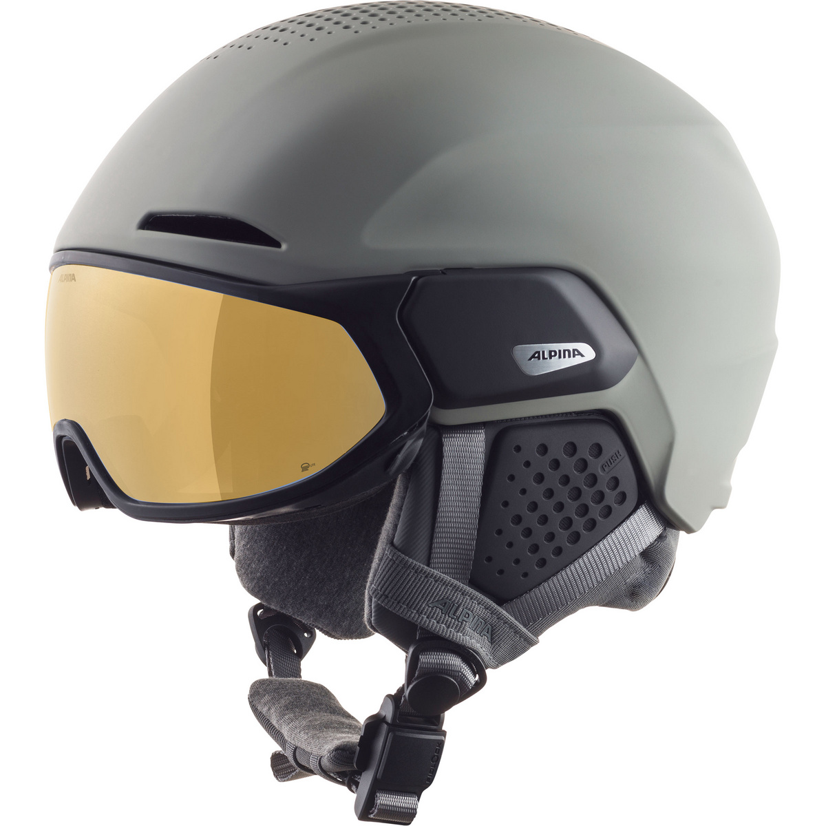 Alpina Casque à visière Alto Q-Lite (taille 51-55CM, Gris)