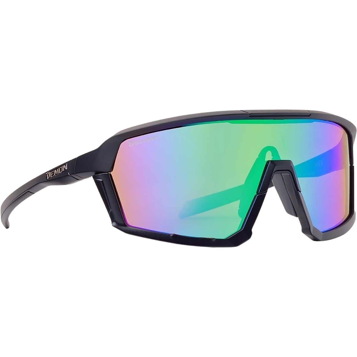 Demon Occhiali sportivi Gravel (Taglia One Size, matt black green-green multi)