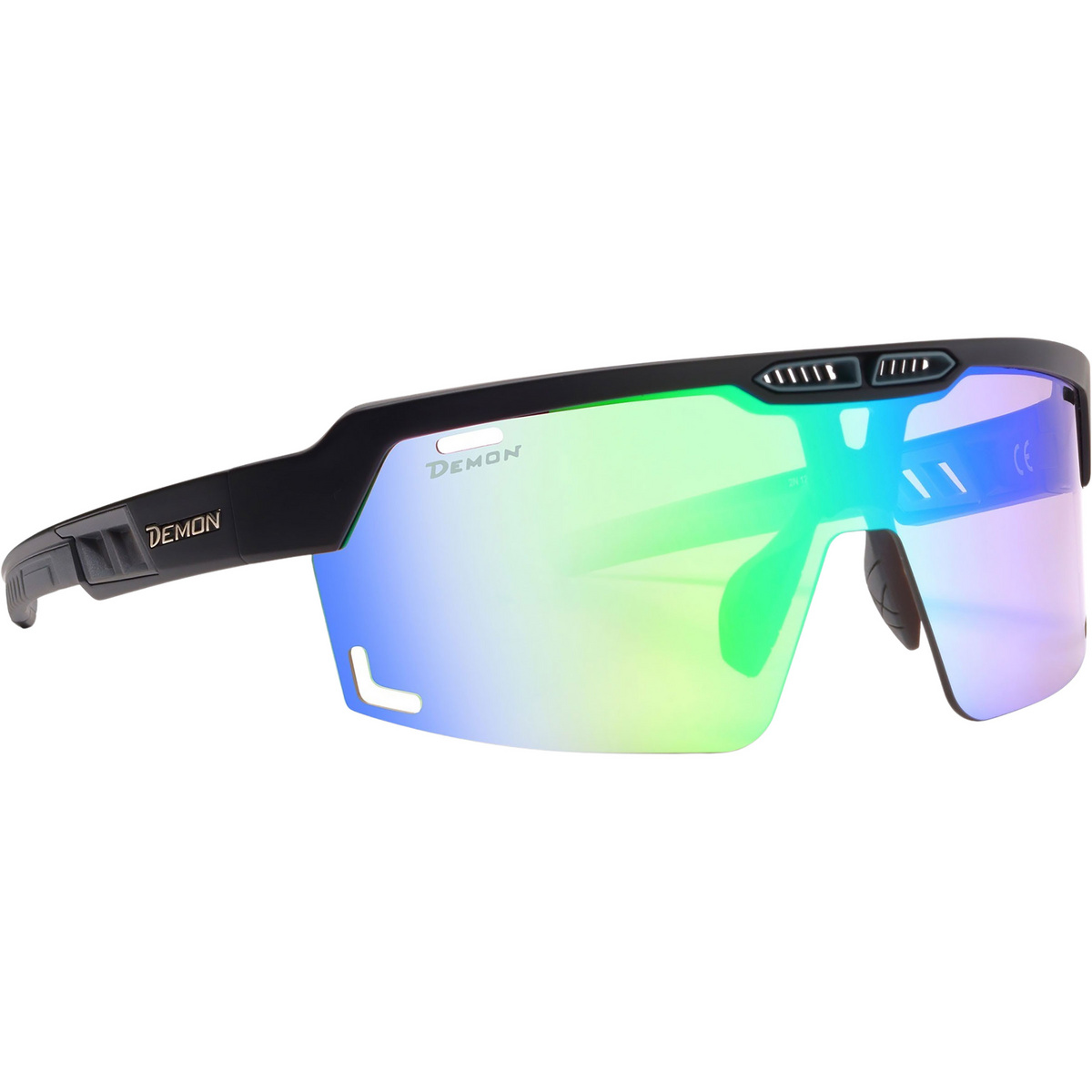 Demon Speed Vent Sportbrille (Größe One Size, schwarz)