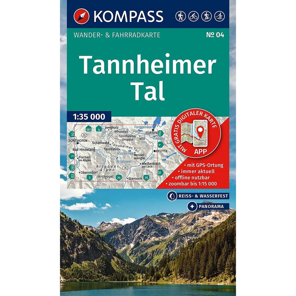 Image of Kompass Verlag WK 04 Tannheimer Tal