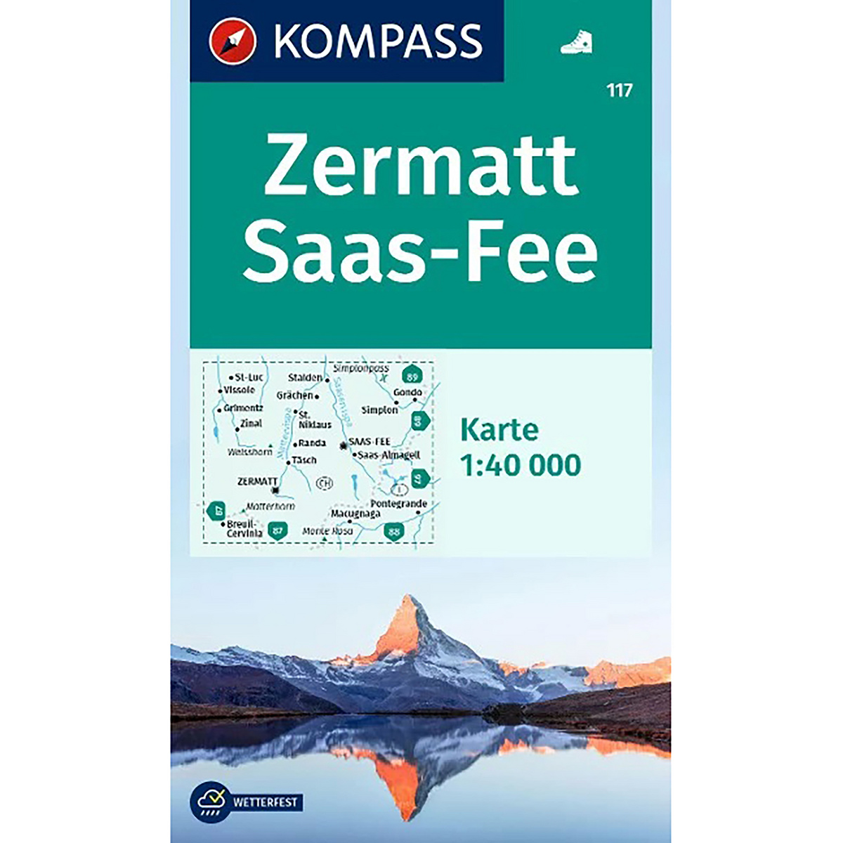 Kompass Verlag WK 117 Zermatt - Saas Fee (Größe One Size, 2. Aufl. 2024)