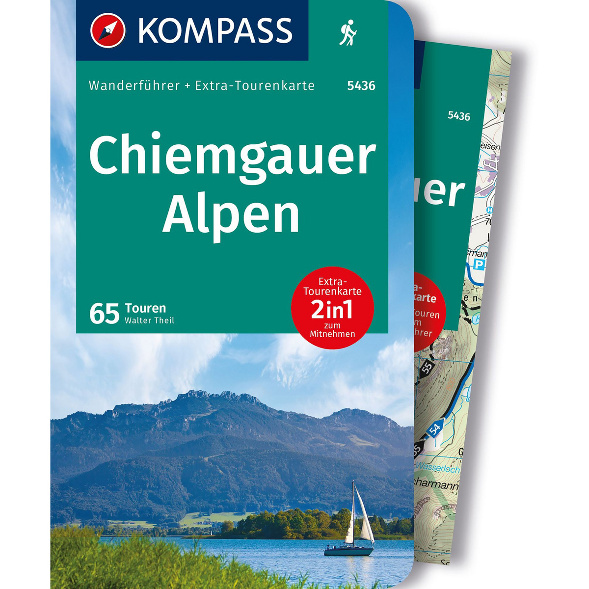 Image of Kompass Verlag Chiemgauer Alpen 5436 Wanderführer