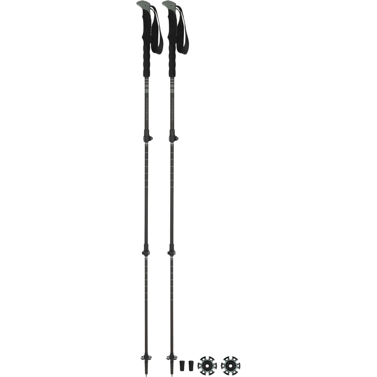 Kaikkialla Pulsa 3 Stöcke (Größe 105-135cm, schwarz)