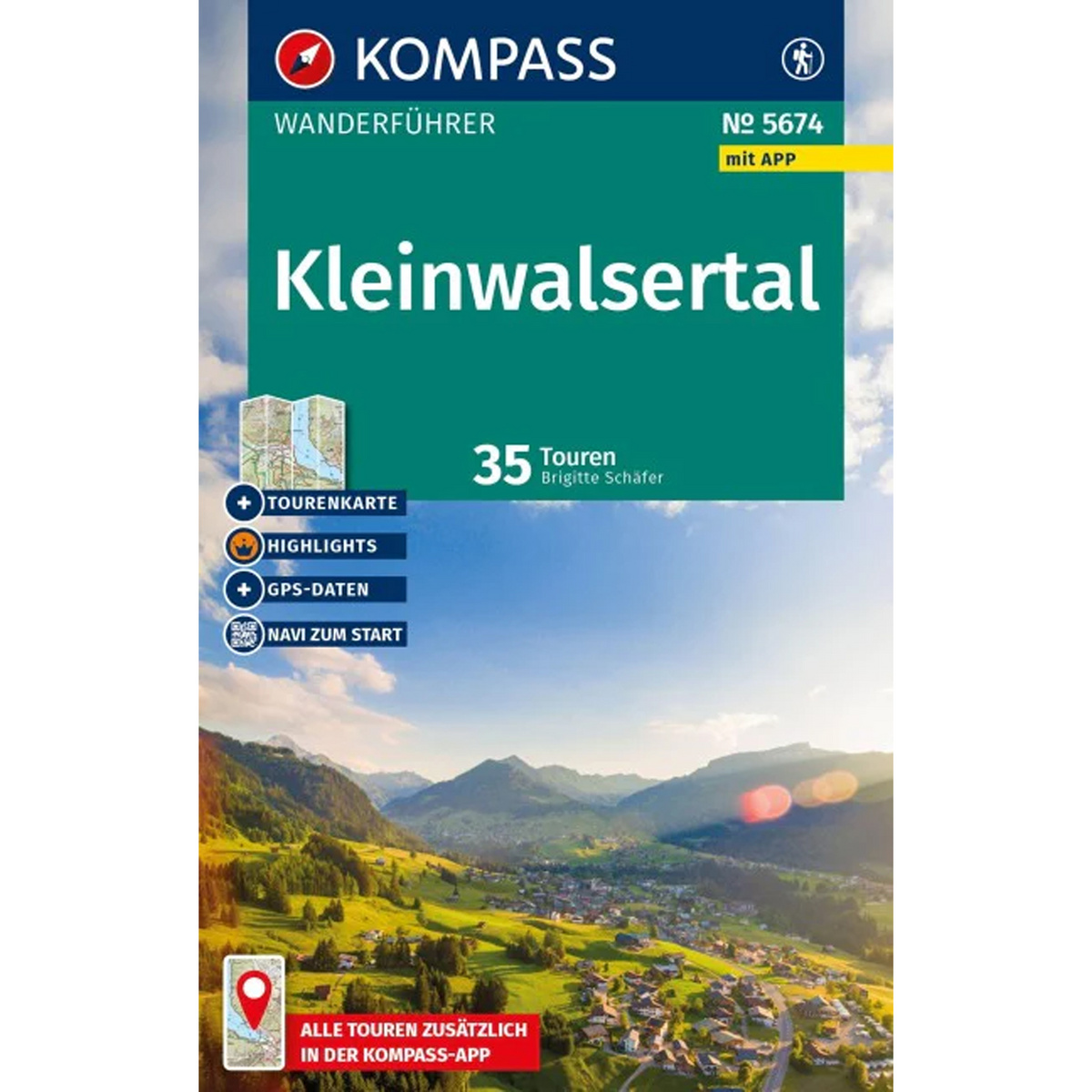 Image of Kompass Verlag Kleinwalsertal 5674 Wanderführer