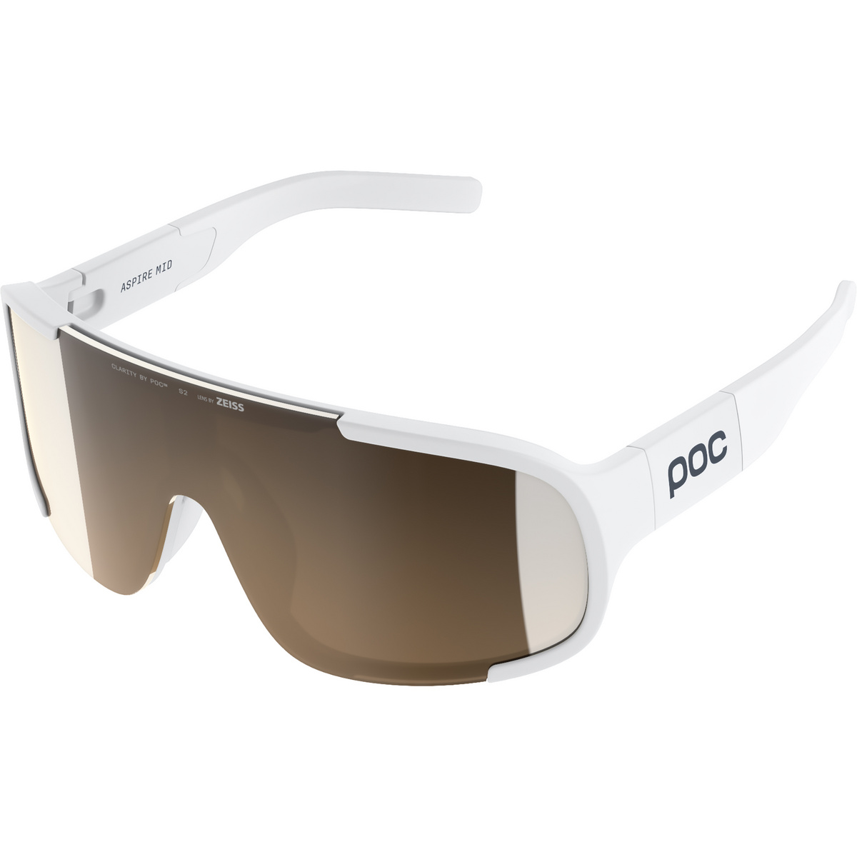 POC Aspire Mid Sportbrille (Größe ONE SIZE, weiss)