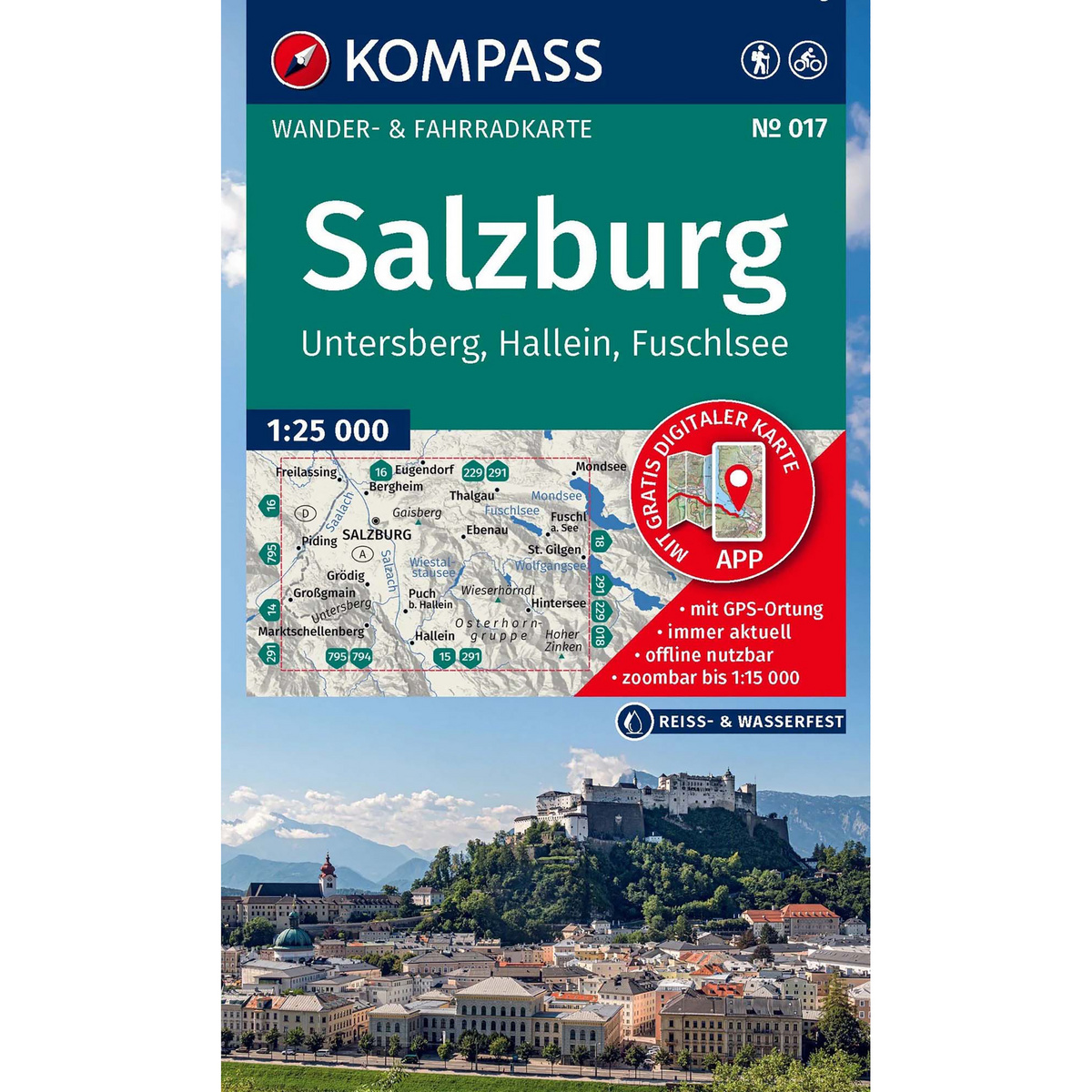 Image of Kompass Verlag WK 017 Salzburg und Umgebung