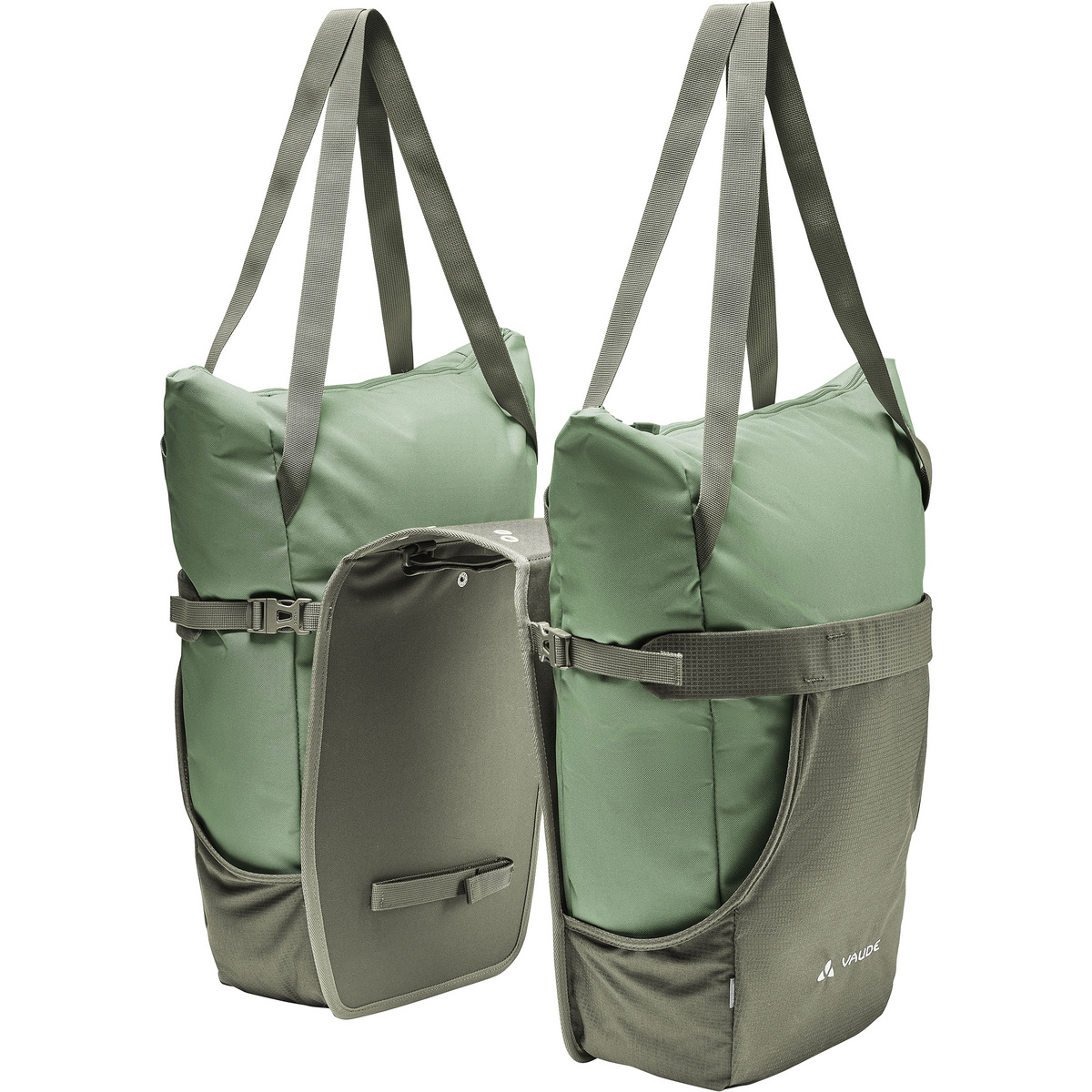 Vaude Borsa da bici Twinshopper (Taglia 44L, Verde)