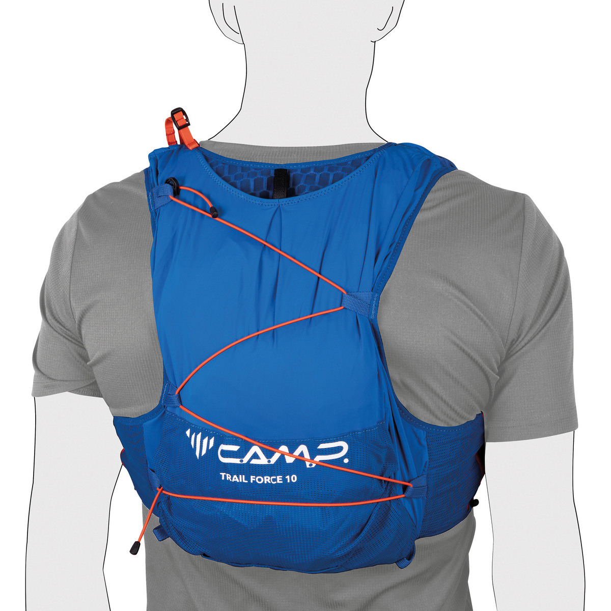 Camp Zaino da trailrunning Trail Force 10 (Taglia 10L | XS-M, Blu)