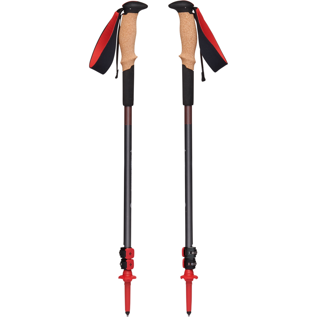 Black Diamond Pursuit Shock Trekkingstöcke (Größe 100-125cm, grau)