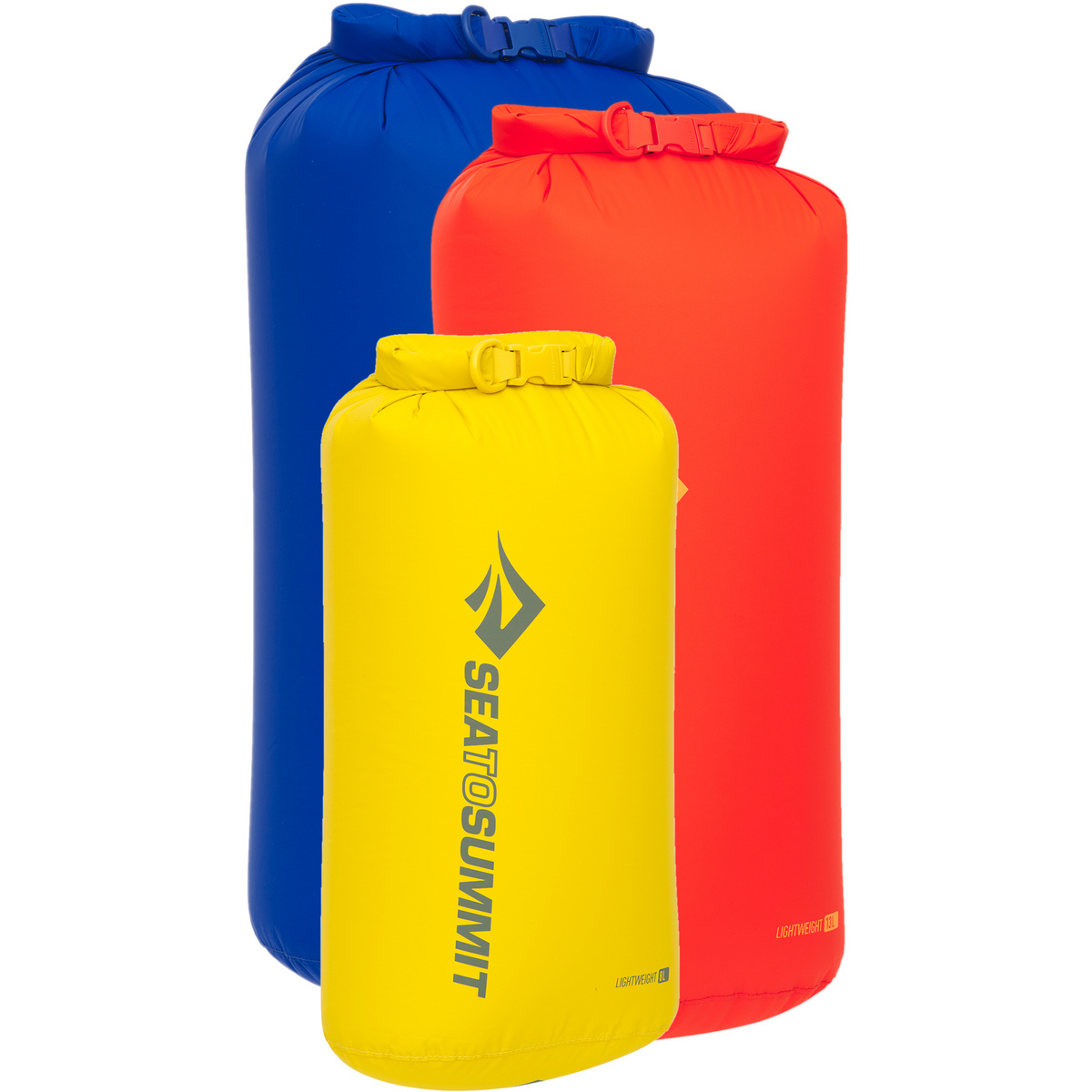 Sea to Summit Set di sacche stagne Lightweight Dry (Taglia 8l+13l+20l, Multicolore)