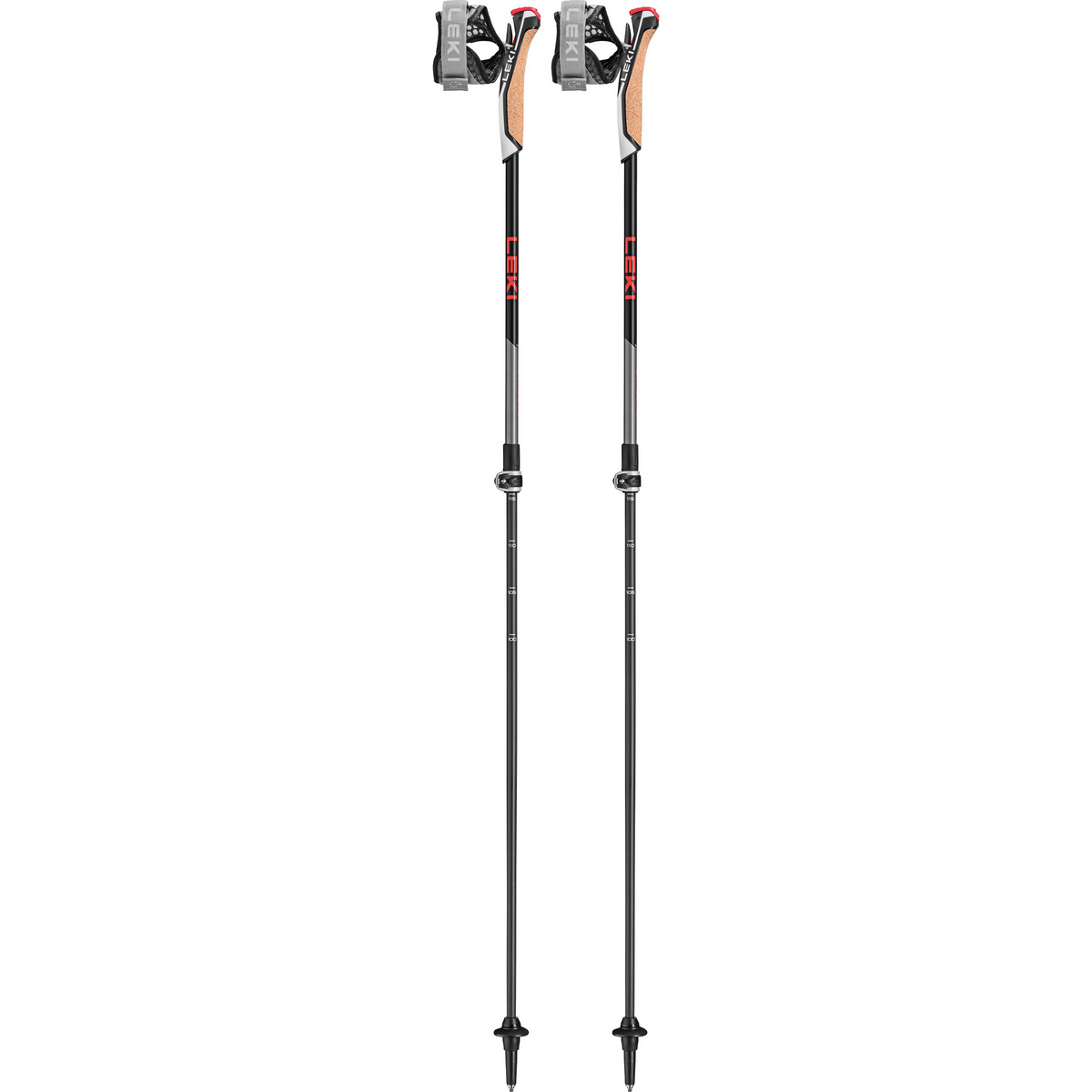 Leki Bastoncini Instructor Lite (Taglia 100-125cm, Grigio)