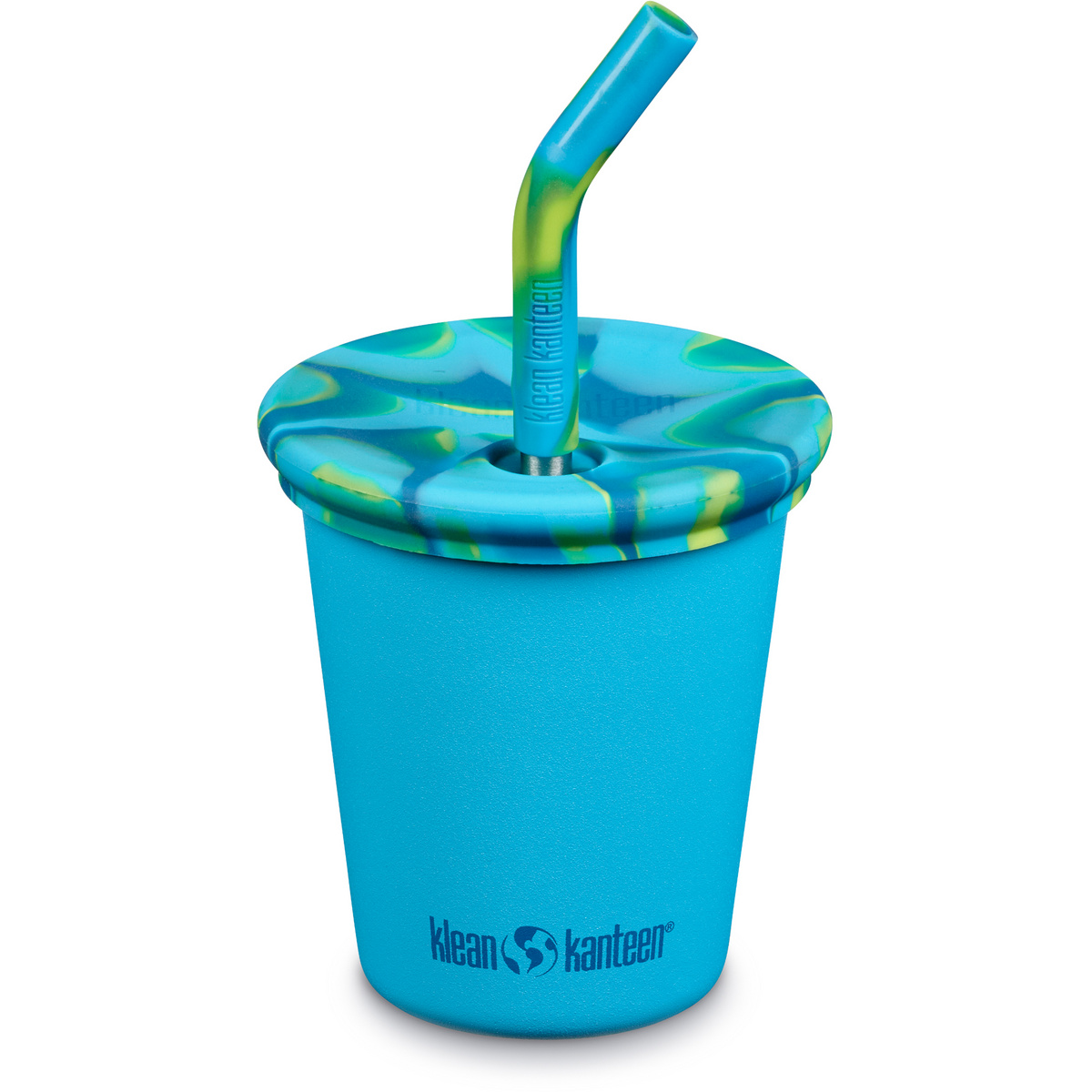 Klean Kanteen Enfants Straw Lid Steel Cup (taille 296ml, Bleu)