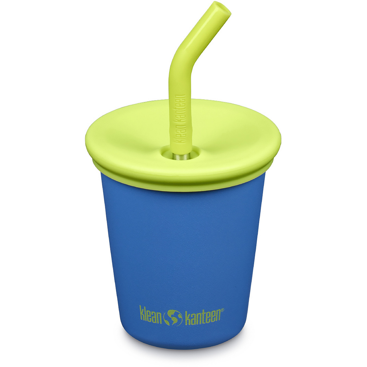 Klean Kanteen Kinder Straw Lid Steel Trinkbecher (Größe 296ml, blau)