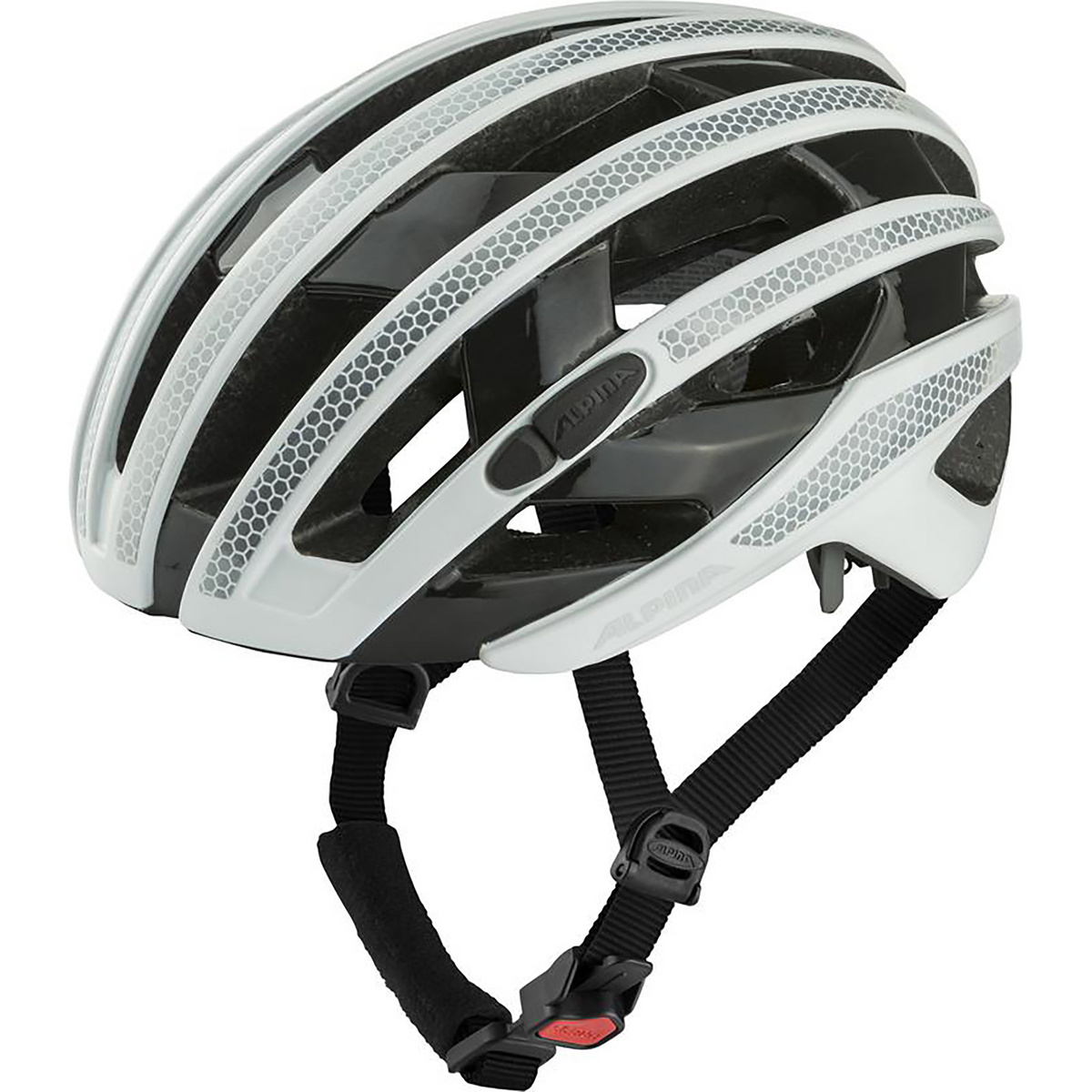 Alpina Ravel Reflective Fahrradhelm (Größe 51-55CM, weiss)