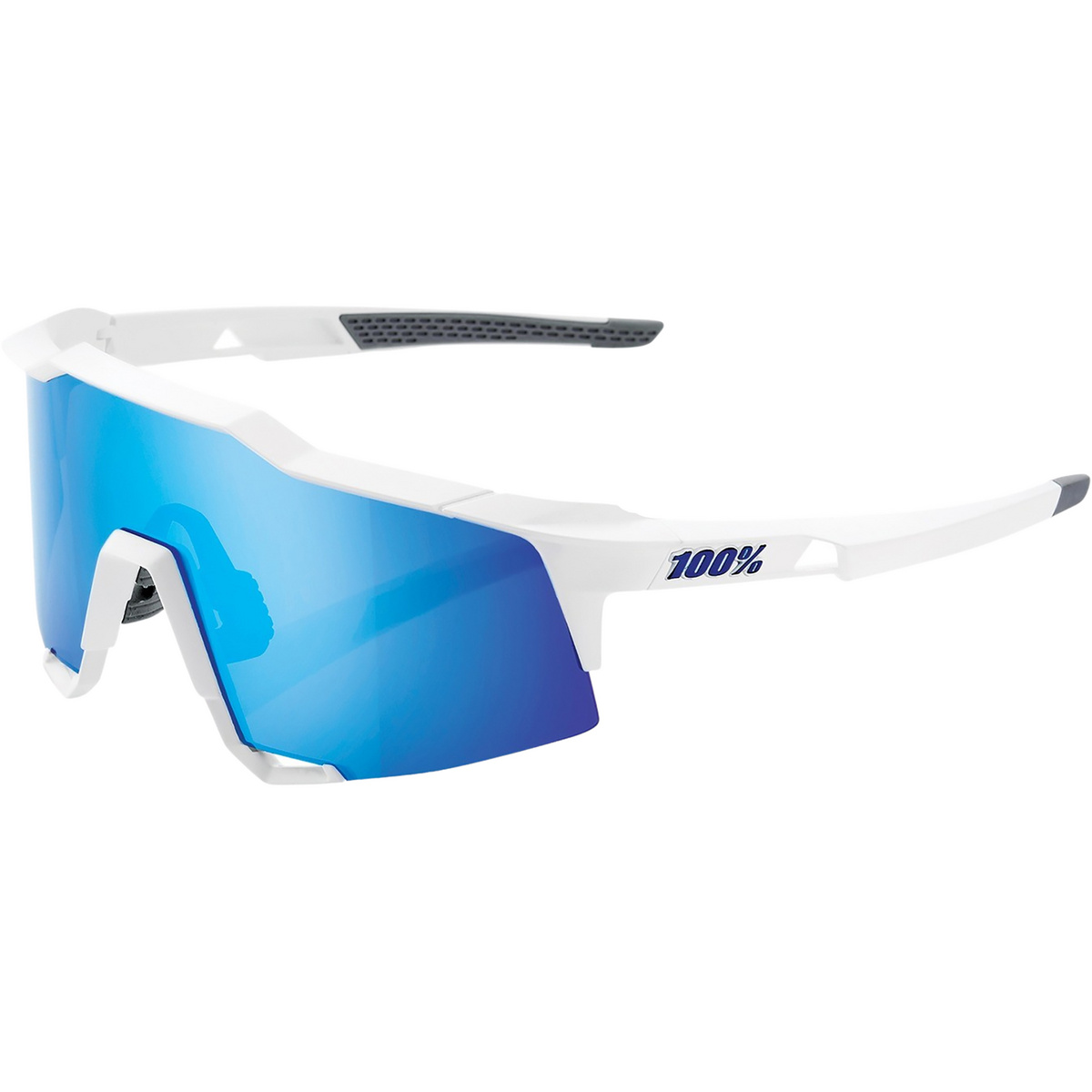 100% Occhiali Speedcraft Hiper Mirror Lens (Taglia One Size, Bianco)