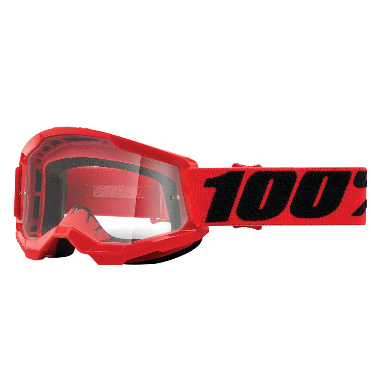 100% Bambino Mascherina Strata 2 Junior MTB (Taglia One Size, Rosso)