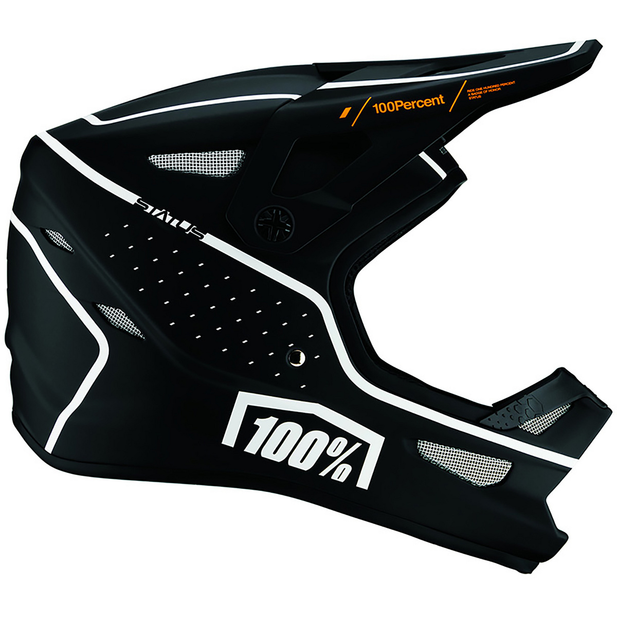 100% Status Fahrradhelm (Größe 57-58CM, schwarz)