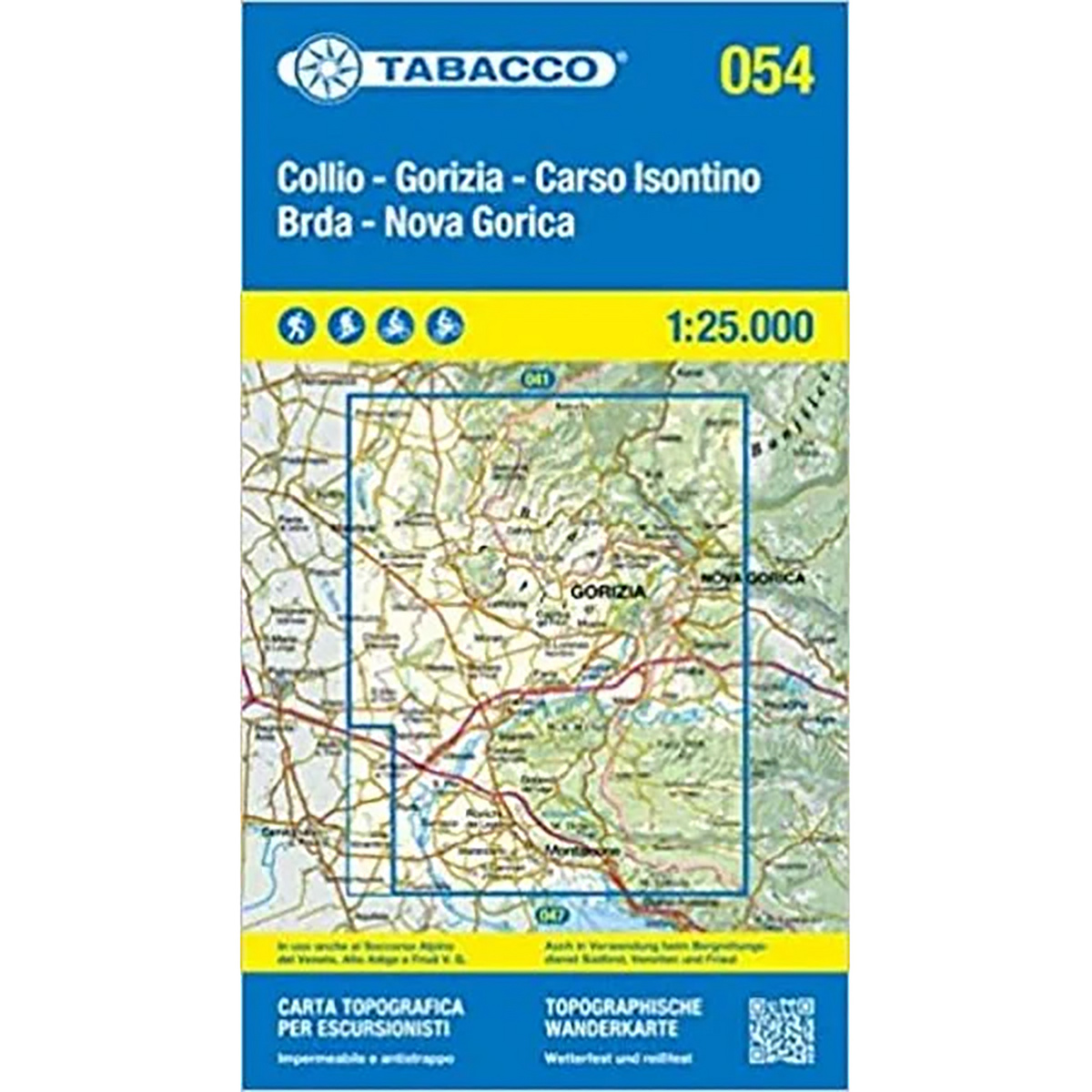 Image of Tabacco Collio - Brda - Gorizia 054 Wanderkarte