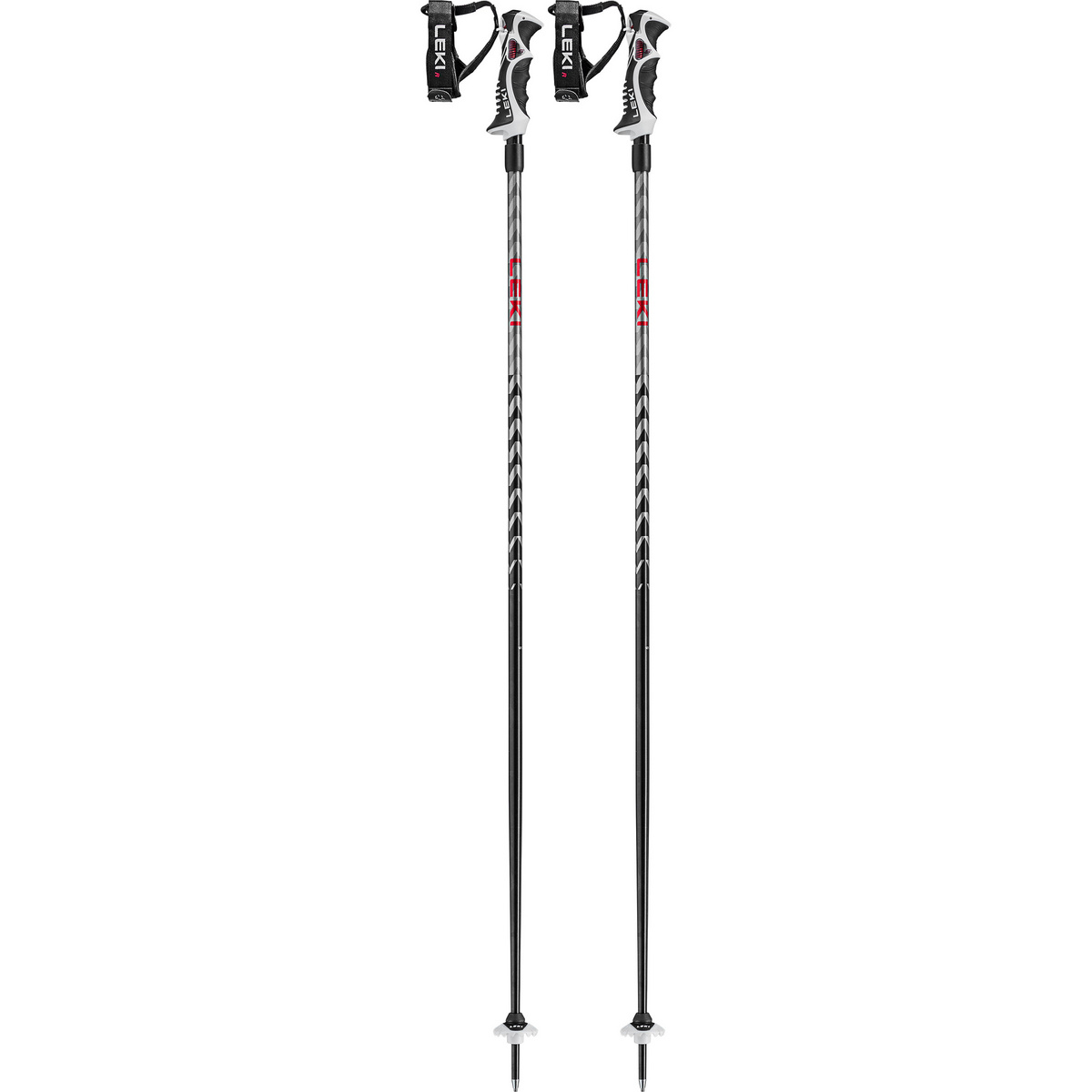 Leki Bastoncini da sci Hot Shot S (Taglia 130CM, Nero)