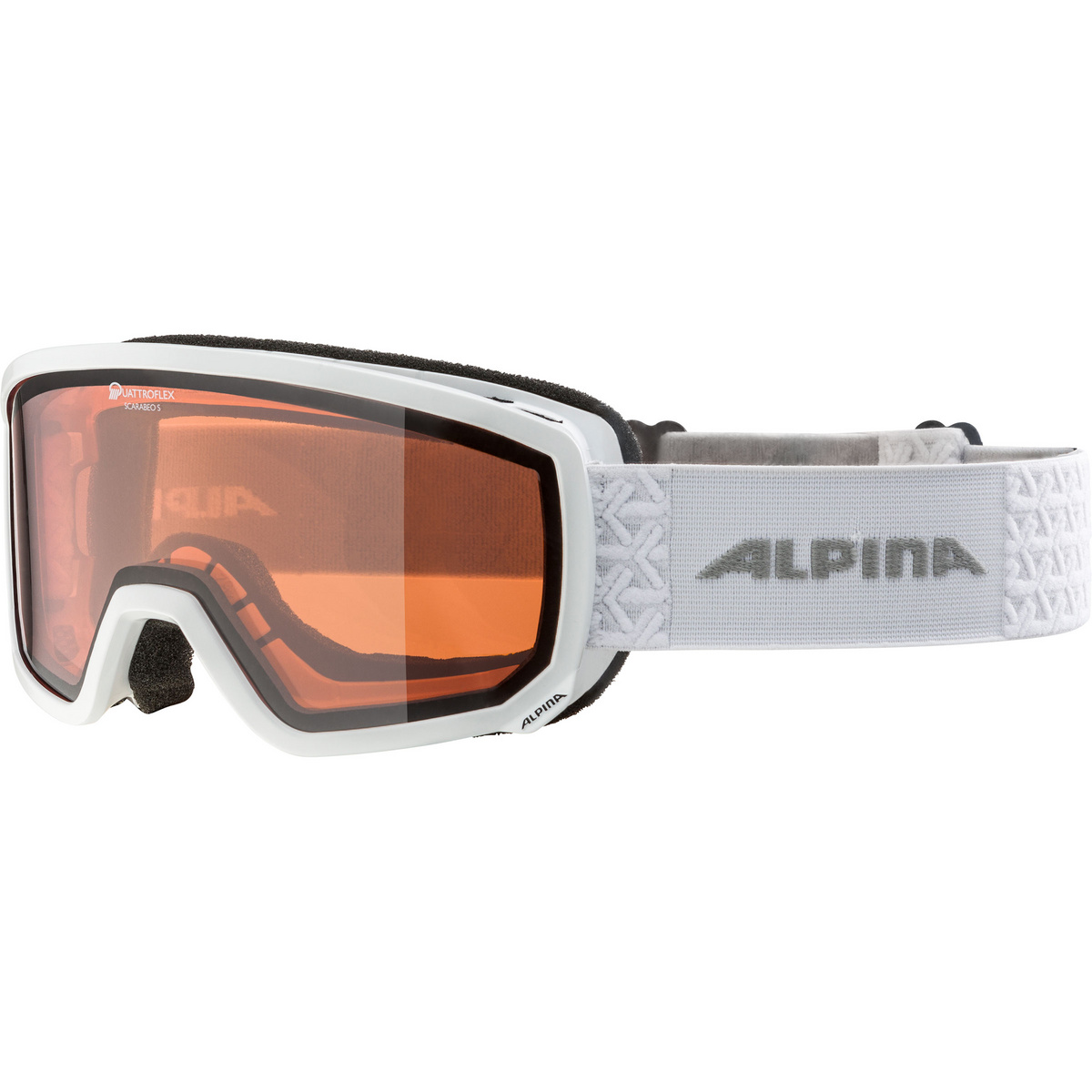 Alpina Scarabeo S Q Skibrille (Größe One Size, weiss)