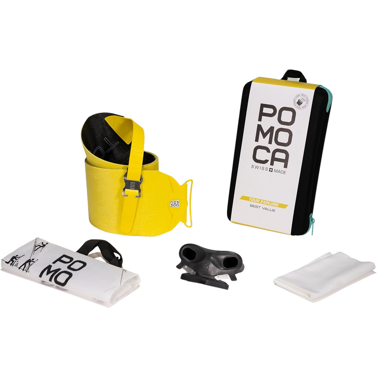 Pomoca Peau de phoque ski Tour Explore ready2climb 120mm (taille 155-170cm, Jaune)